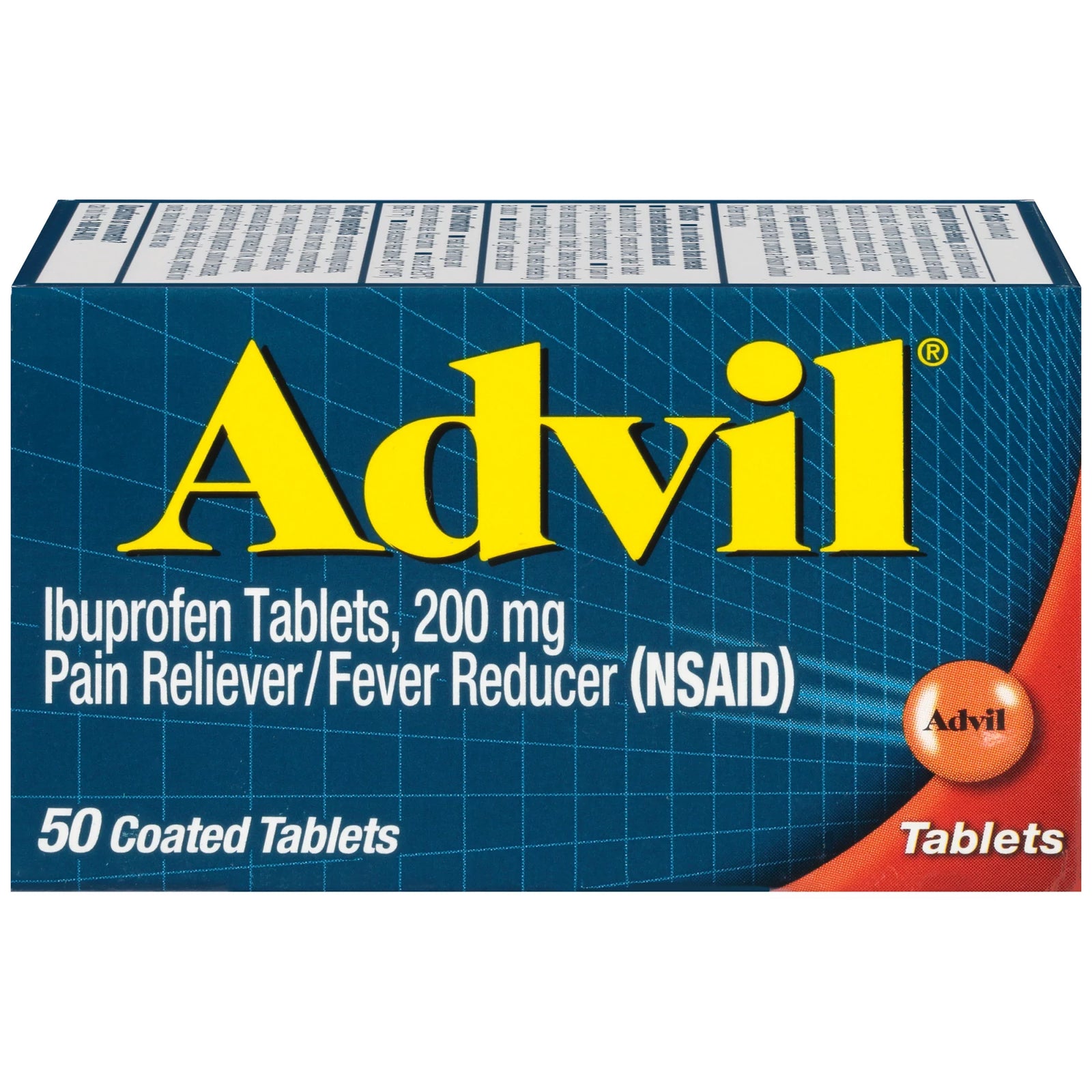 Advil Ibuprofen 200 mg Capsules 50 per Bottle