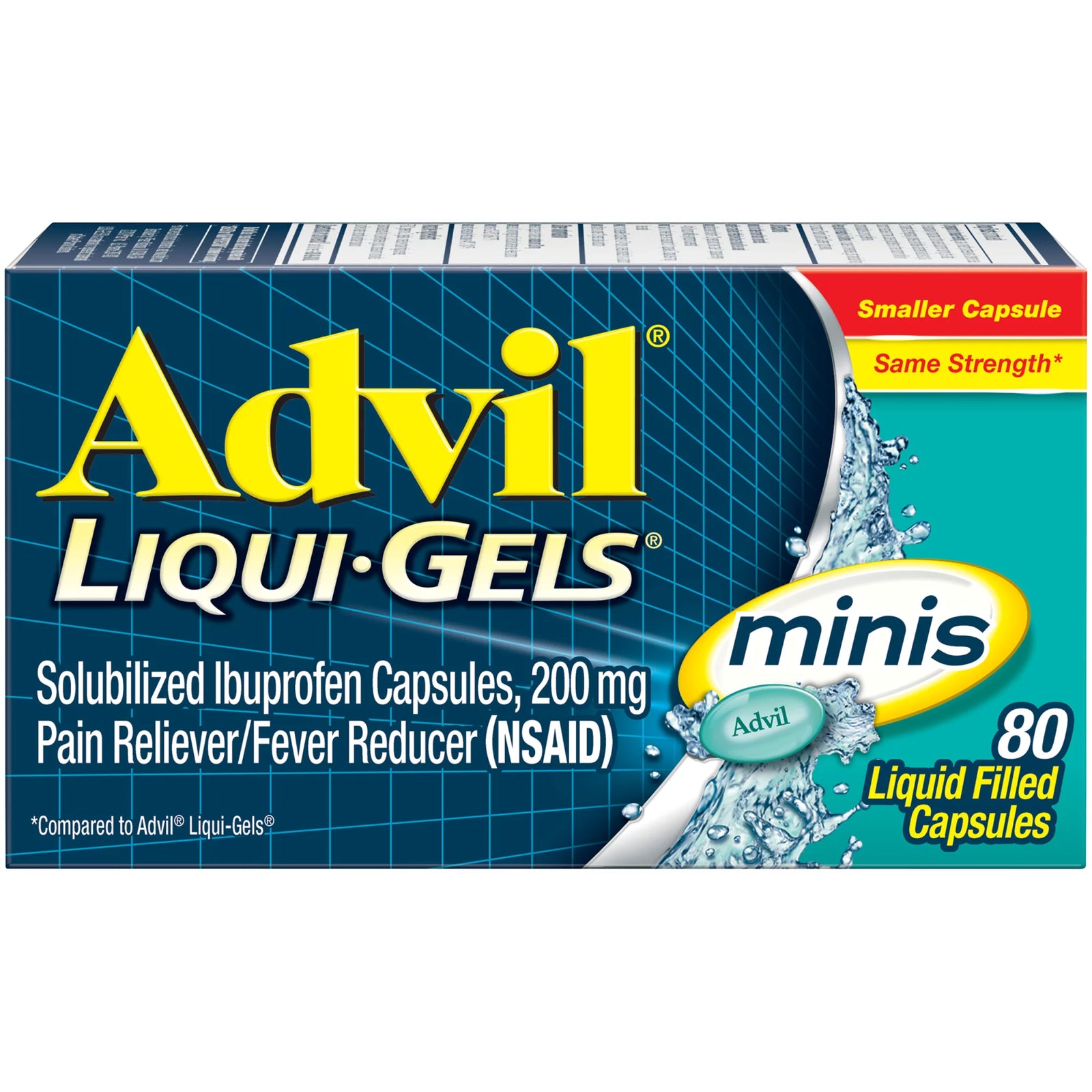 Advil® Liqui-Gels® Minis 200 mg Ibuprofen Gelcaps, 80 per Bottle