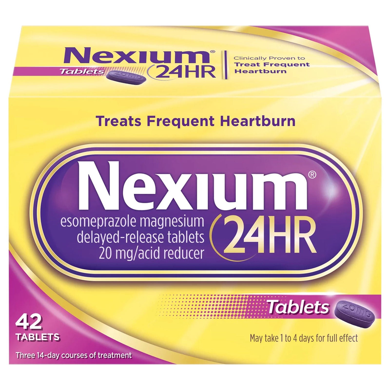 Nexium 24HR Delayed-Release Acid Reducer Tablets, 20 mg, 42 Count