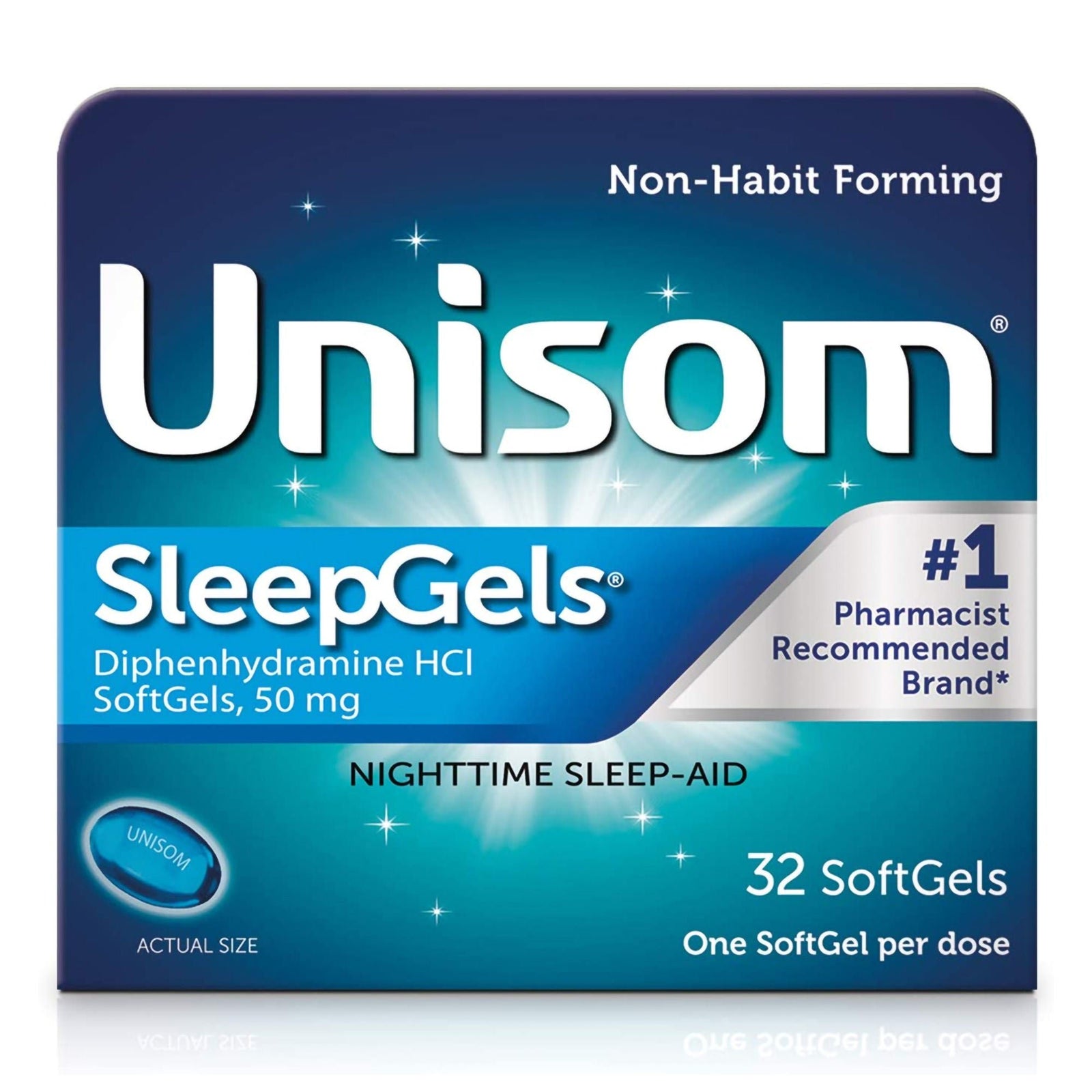 Unisom SleepGels 50 mg Softgels, 32 Count