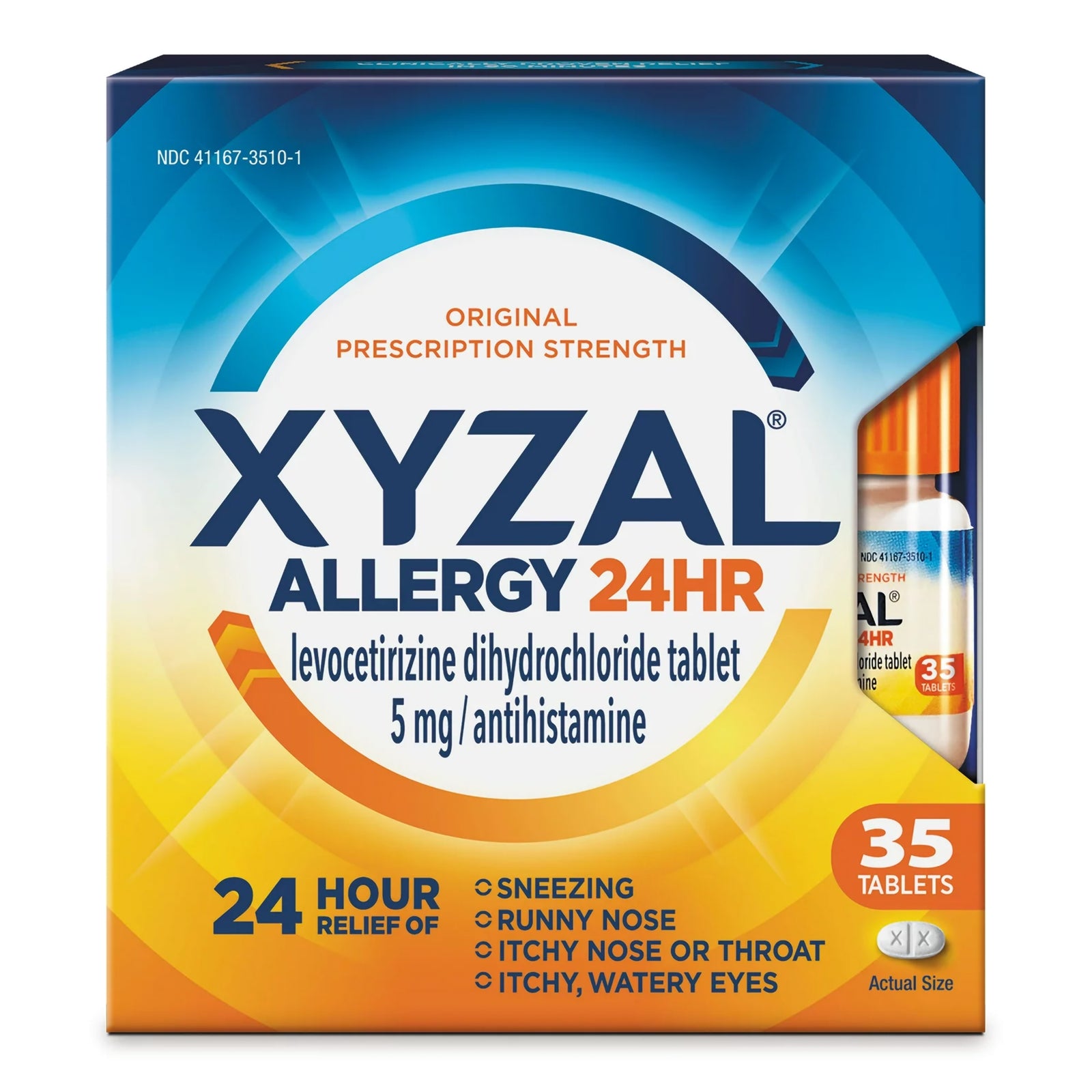 XYZAL® Allergy 24HR 5 mg Tablets, 35 per Bottle