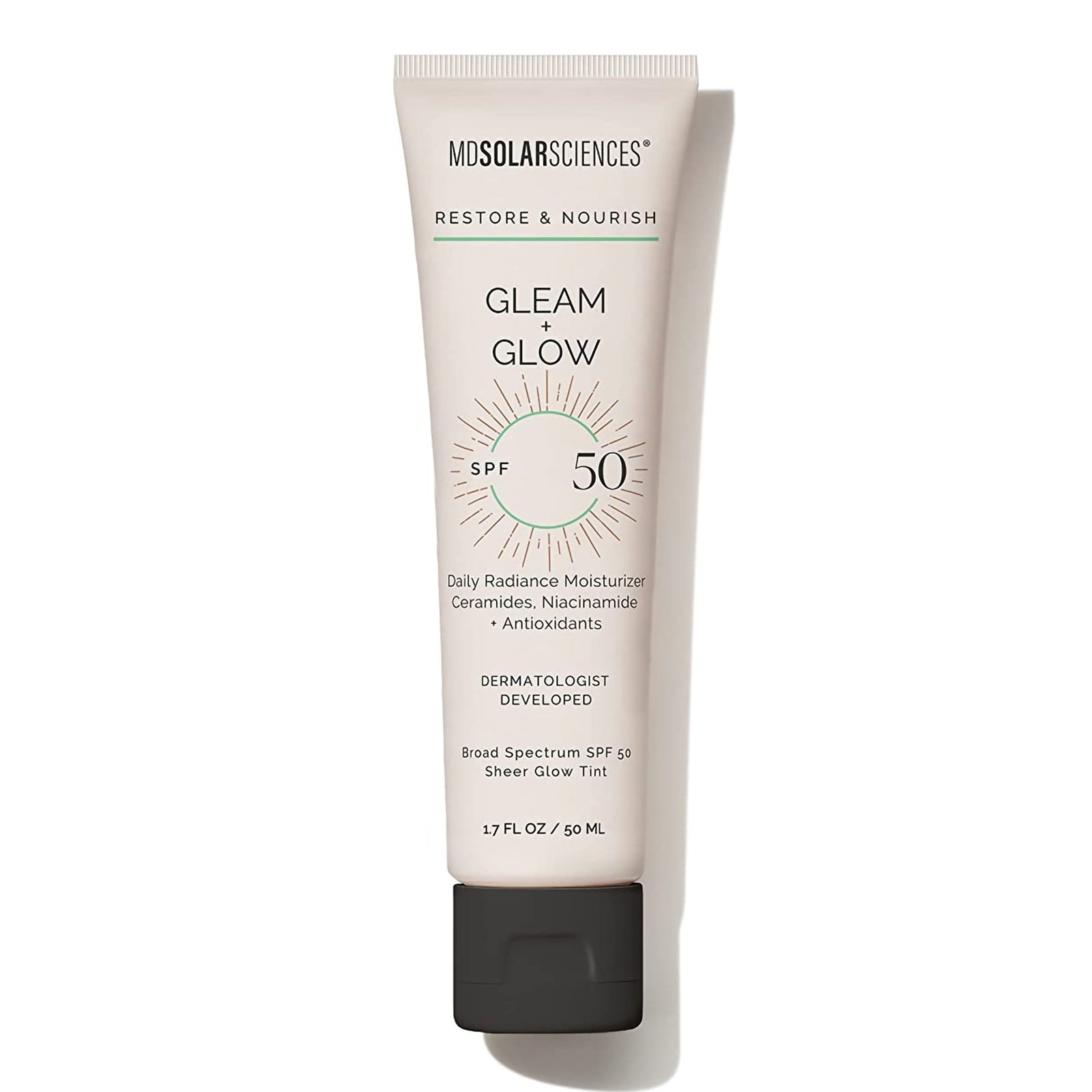 MDSolarsciences™ Gleam + Glow SPF50 Facial Moisturizer with Sunscreen