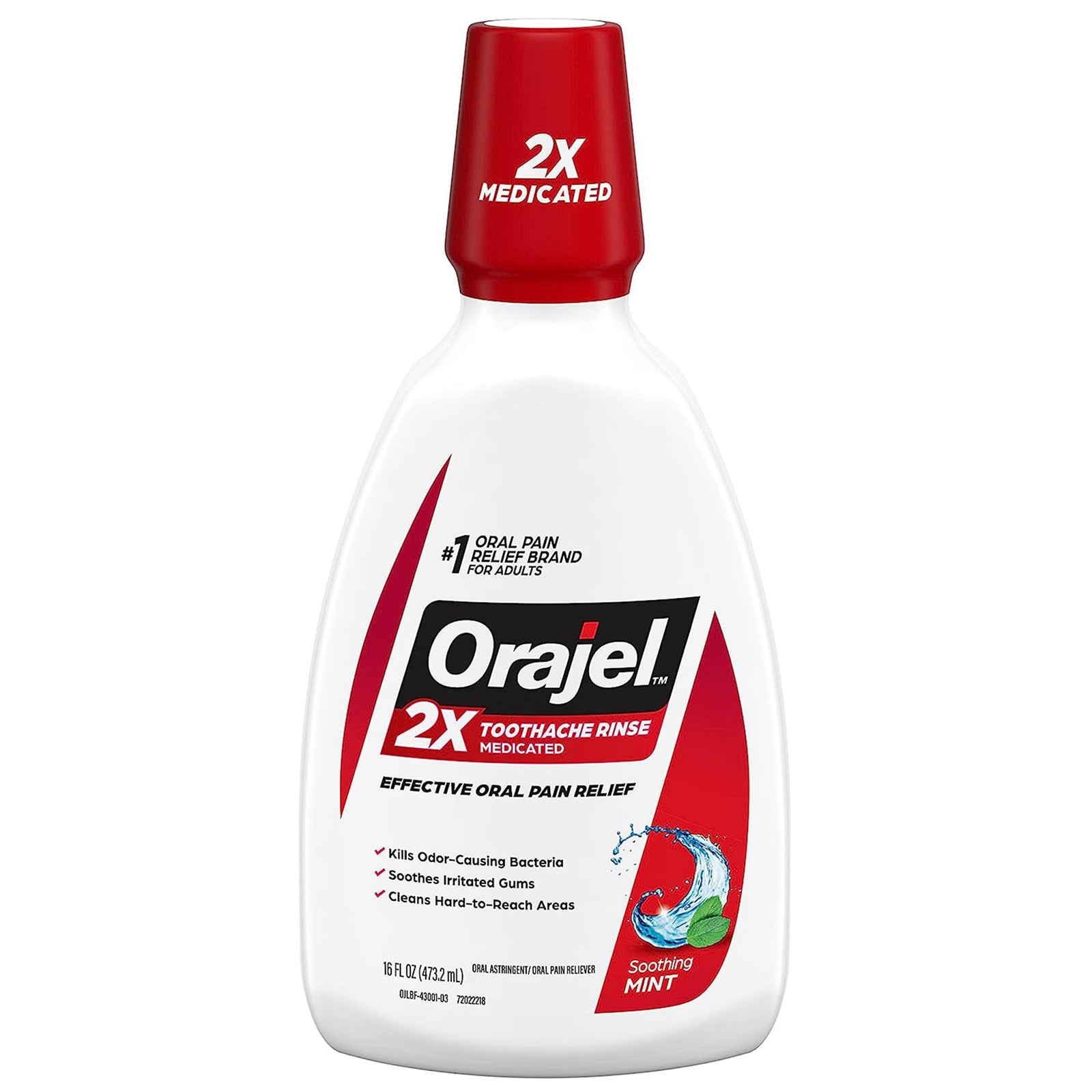 Orajel Toothache Soothing Mint Oral Rinse 16 oz