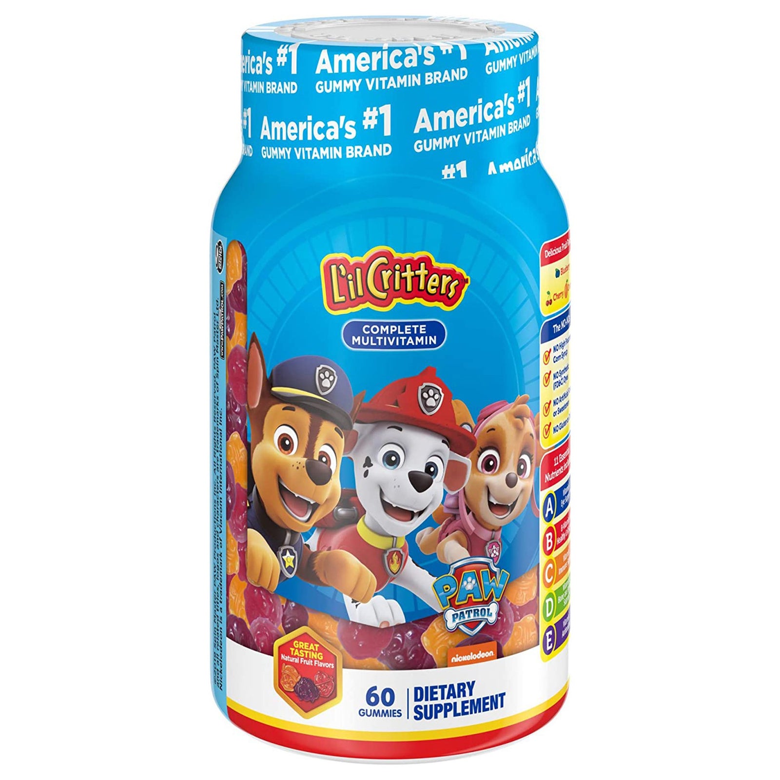 L'il Critters Paw Patrol Complete Multivitamin Gummies, 190 Count