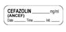 PDC Healthcare Cefazolin Anesthesia Label
