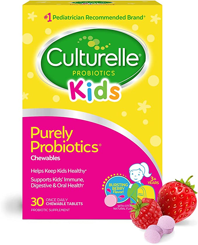 Culturelle Kids Probiotic Chewable Tablets, 30 Count