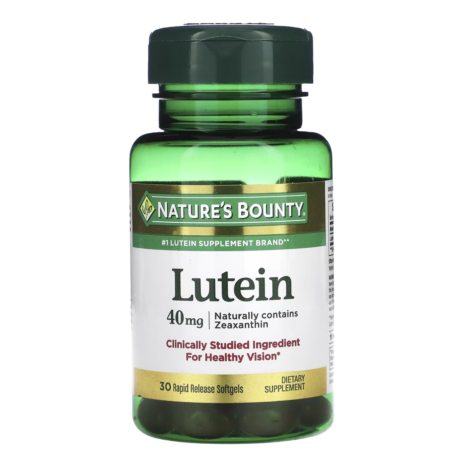 Nature's Bounty Lutein 40 mg Softgels, 30 Count