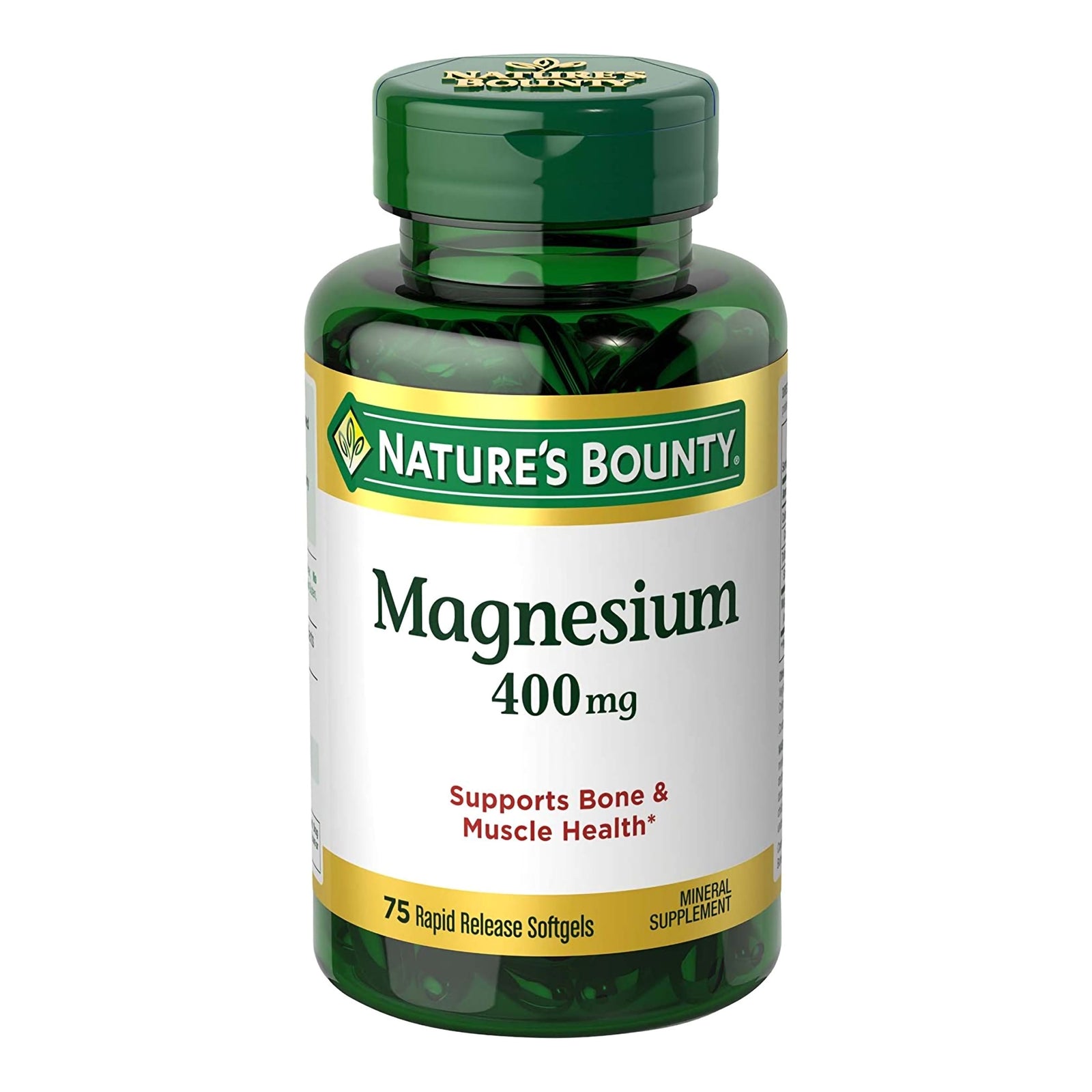 Nature's Bounty Magnesium 400 mg Softgels 75 Count