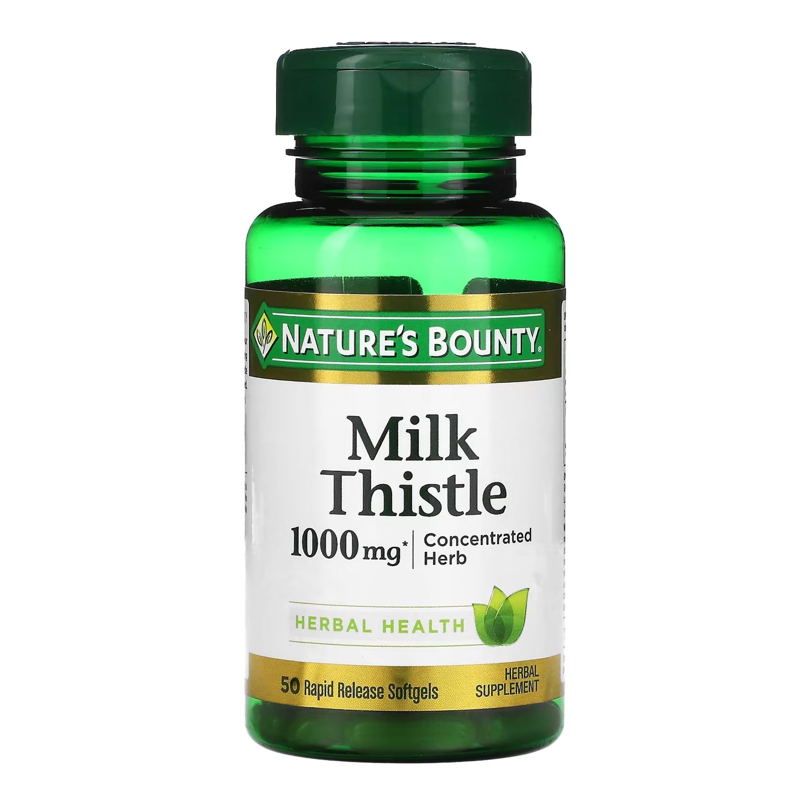 Nature's Bounty Milk Thistle 1,000 mg Softgels 50 Count