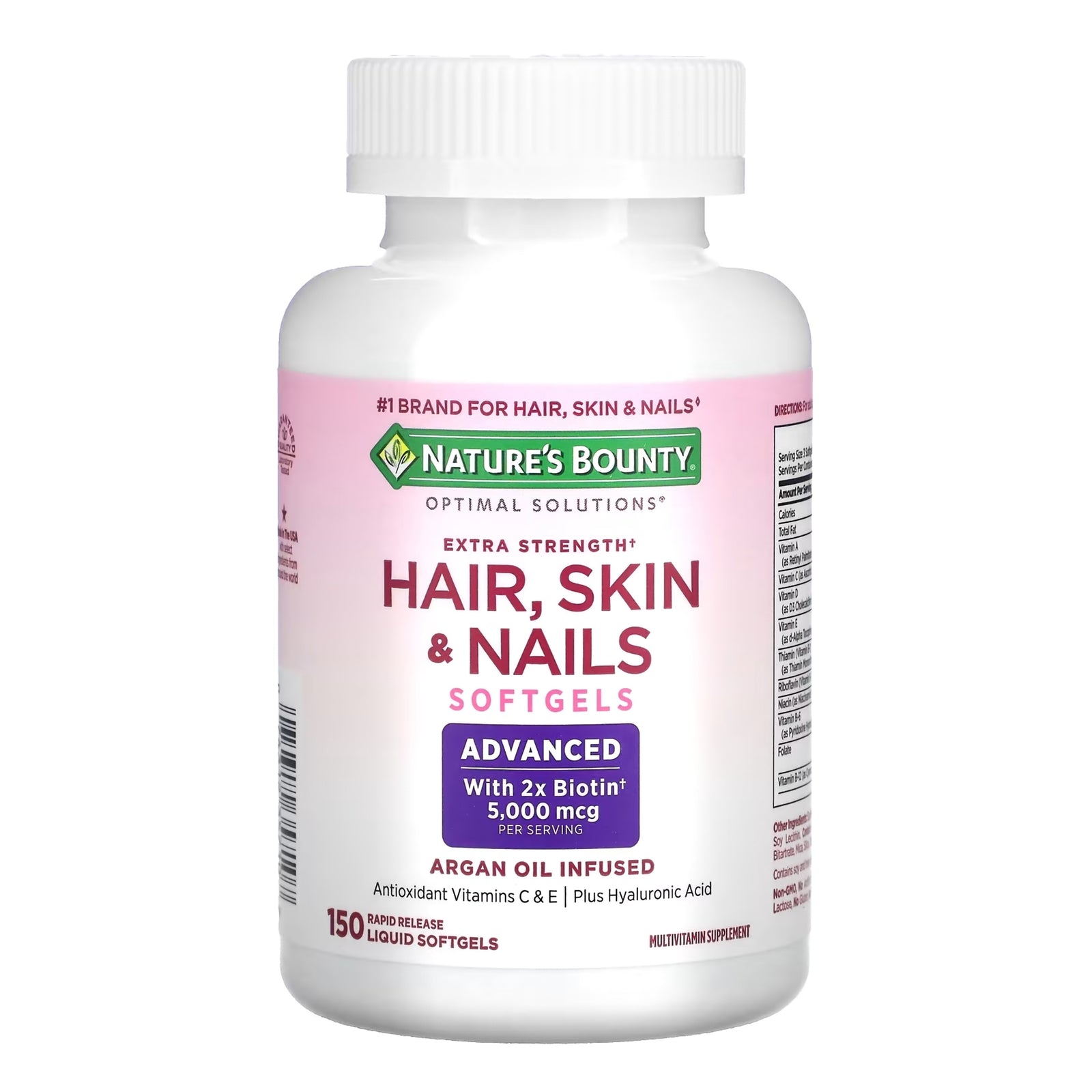 Nature's Bounty Skin & Hair Supplement Softgels, 150 Count