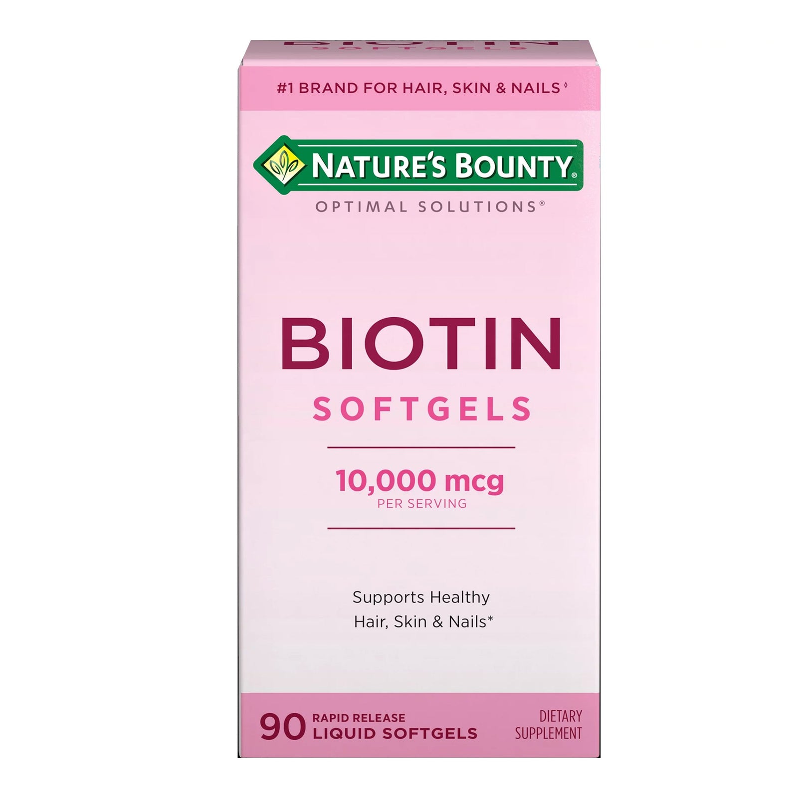 Nature's Bounty Biotin Softgels 10,000 mcg, 90 Count