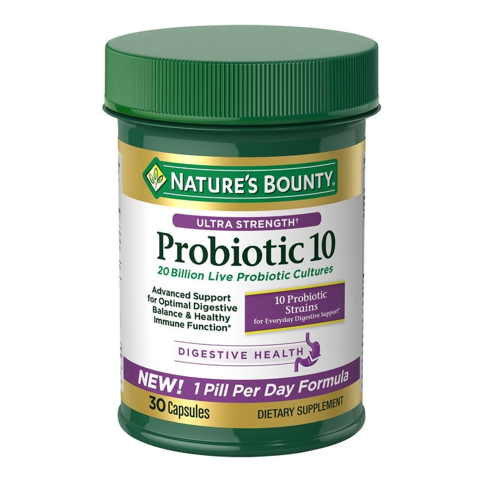 Nature's Bounty Ultra Strength Probiotic 10 Capsules 30 Count