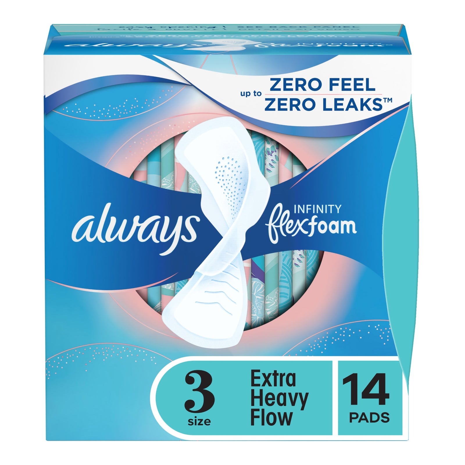 Always Infinity FlexFoam Extra Heavy Flow Pads with Wings - Size 3