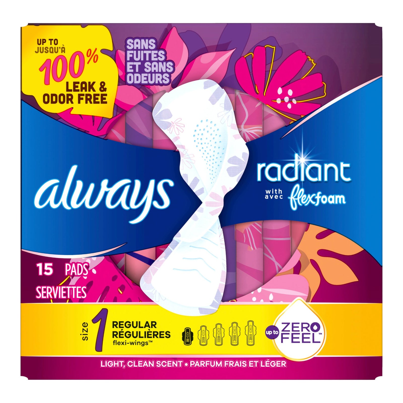 Always Radiant with FlexFoam Feminine Pads