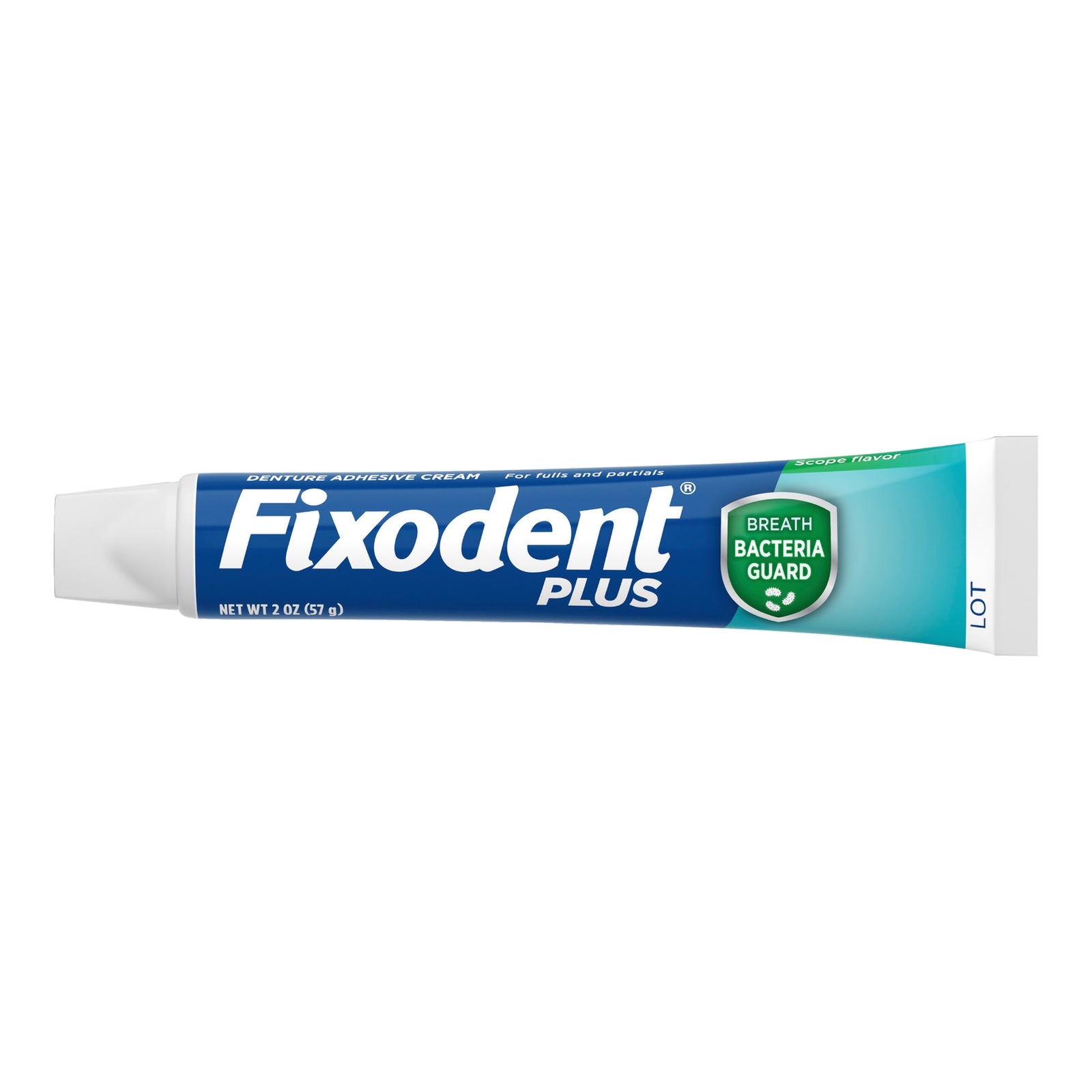 Fixodent Plus Breath Bacteria Guard Denture Adhesive Cream 2 oz.