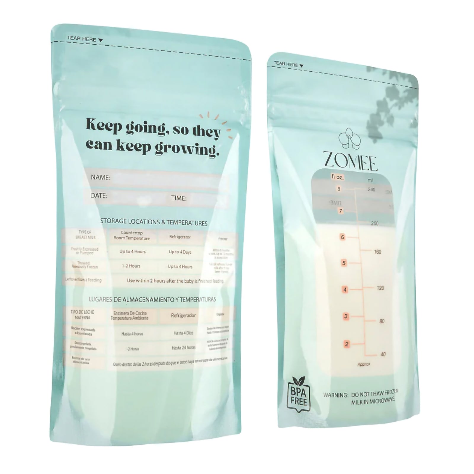 Zomee Breast Milk Storage Bags