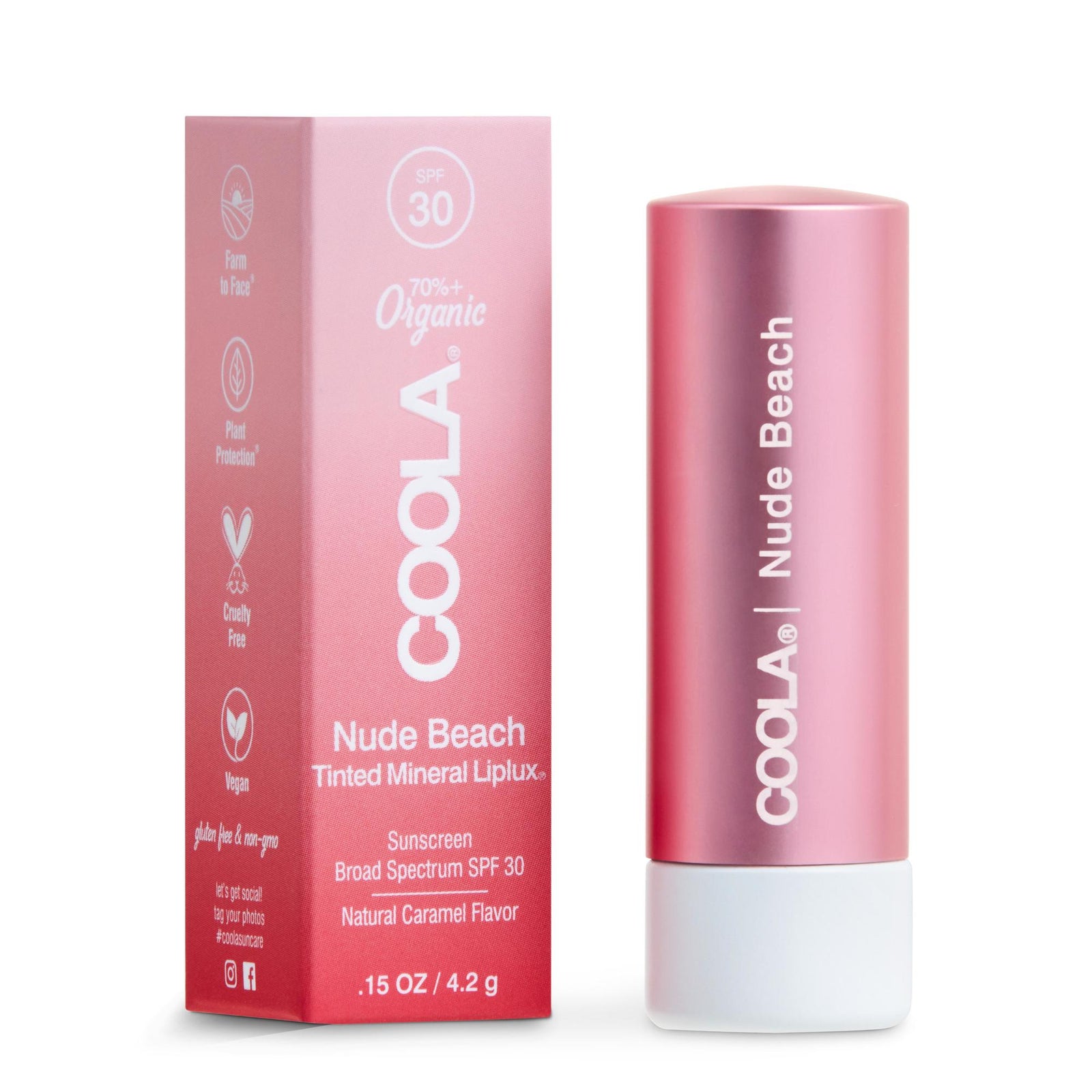 COOLA Mineral Liplux SPF 30 Tinted Lip Balm, 0.15 oz