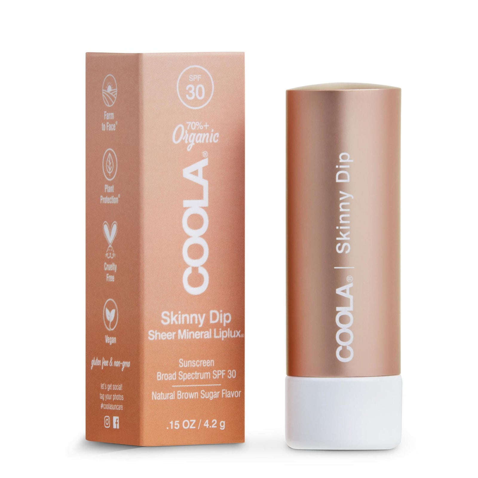 COOLA Mineral Liplux SPF 30 Tinted Lip Balm, 0.15 oz