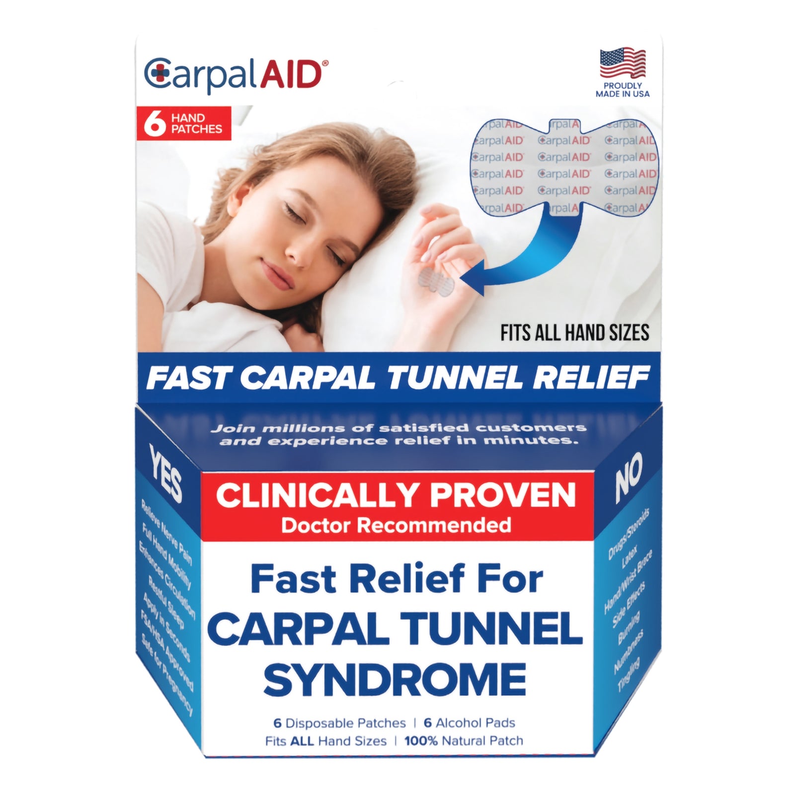Carpal AID® Patch Hand-Based Carpal Tunnel Support
