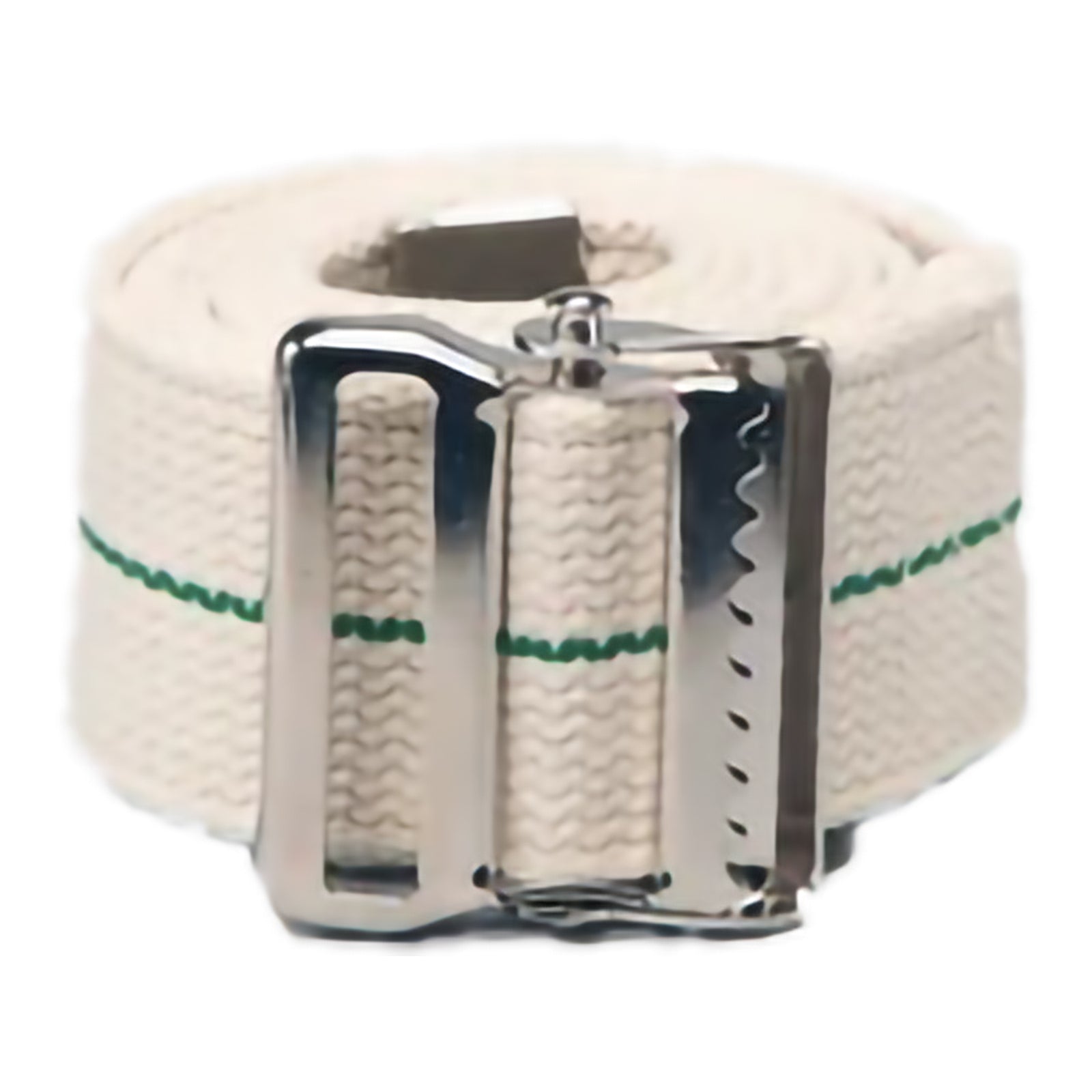 Posey® Gait Belt 66 Inch Length White/Green Stripe Cotton