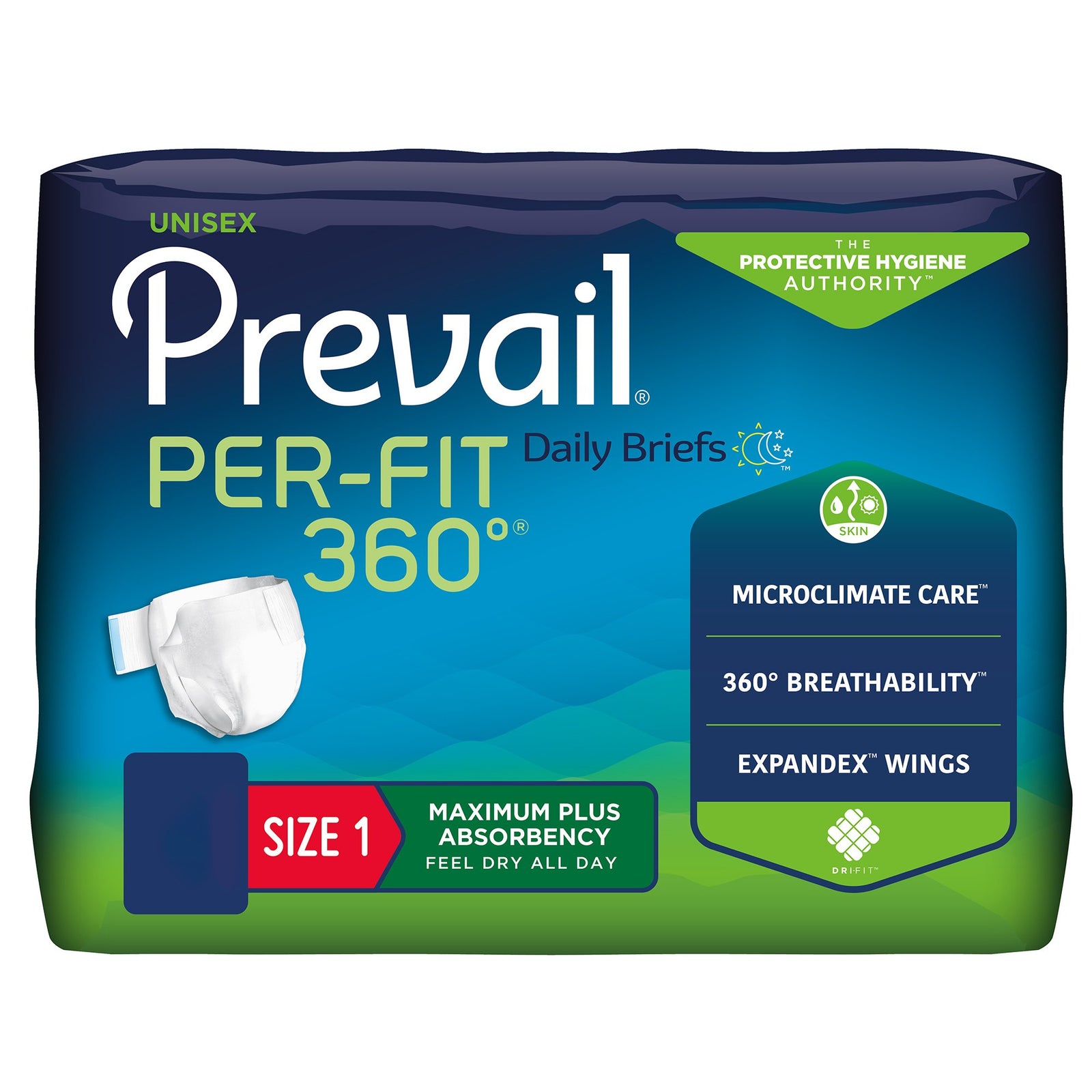 Prevail Per-Fit 360° Adult Incontinence Briefs Size 1 - Heavy Absorbency