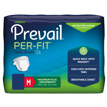 Prevail Per-Fit Maximum Adult Medium Incontinence Briefs - Heavy Absorbency