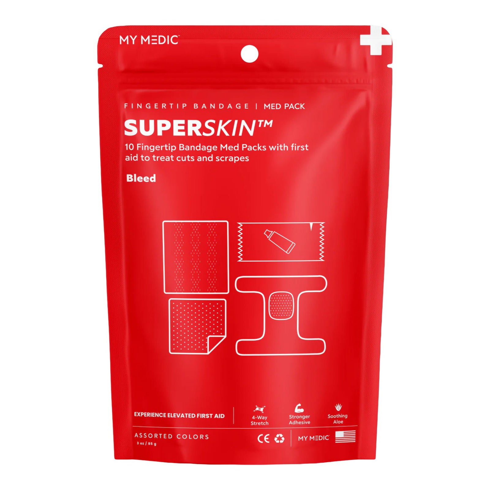 My Medic SuperSkin Fingertip Bandage Med Pack, 10 Count