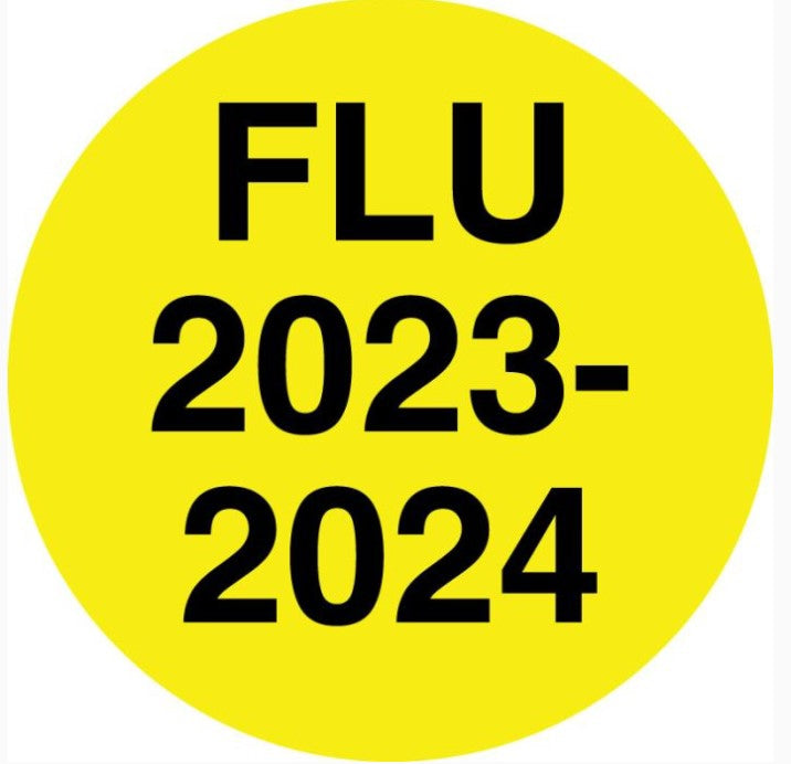 UAL Flu Season Auxiliary Label - 1/2 Inch Diameter