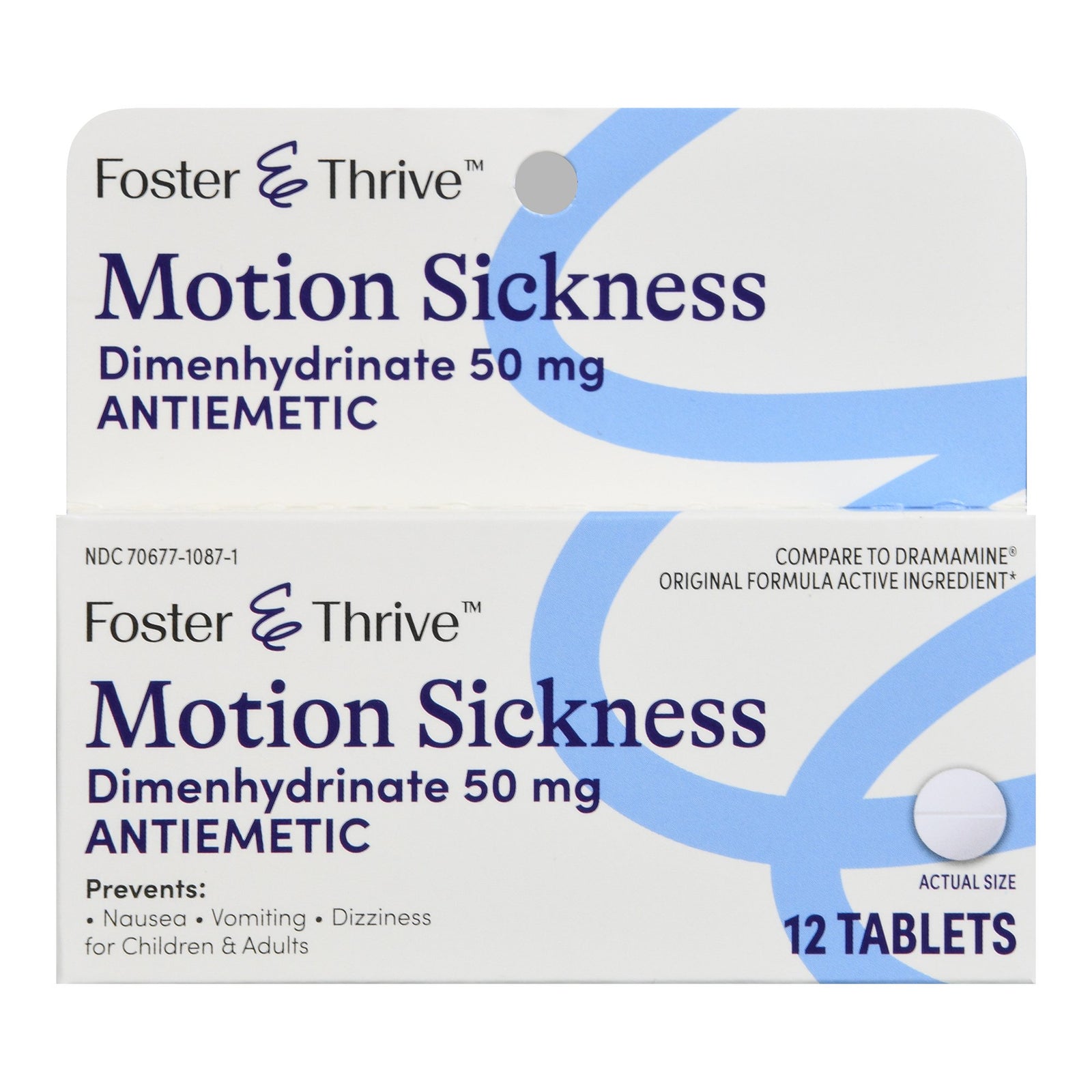 Foster & Thrive™ Dimenhydrinate 50 mg Nausea Relief Tablets