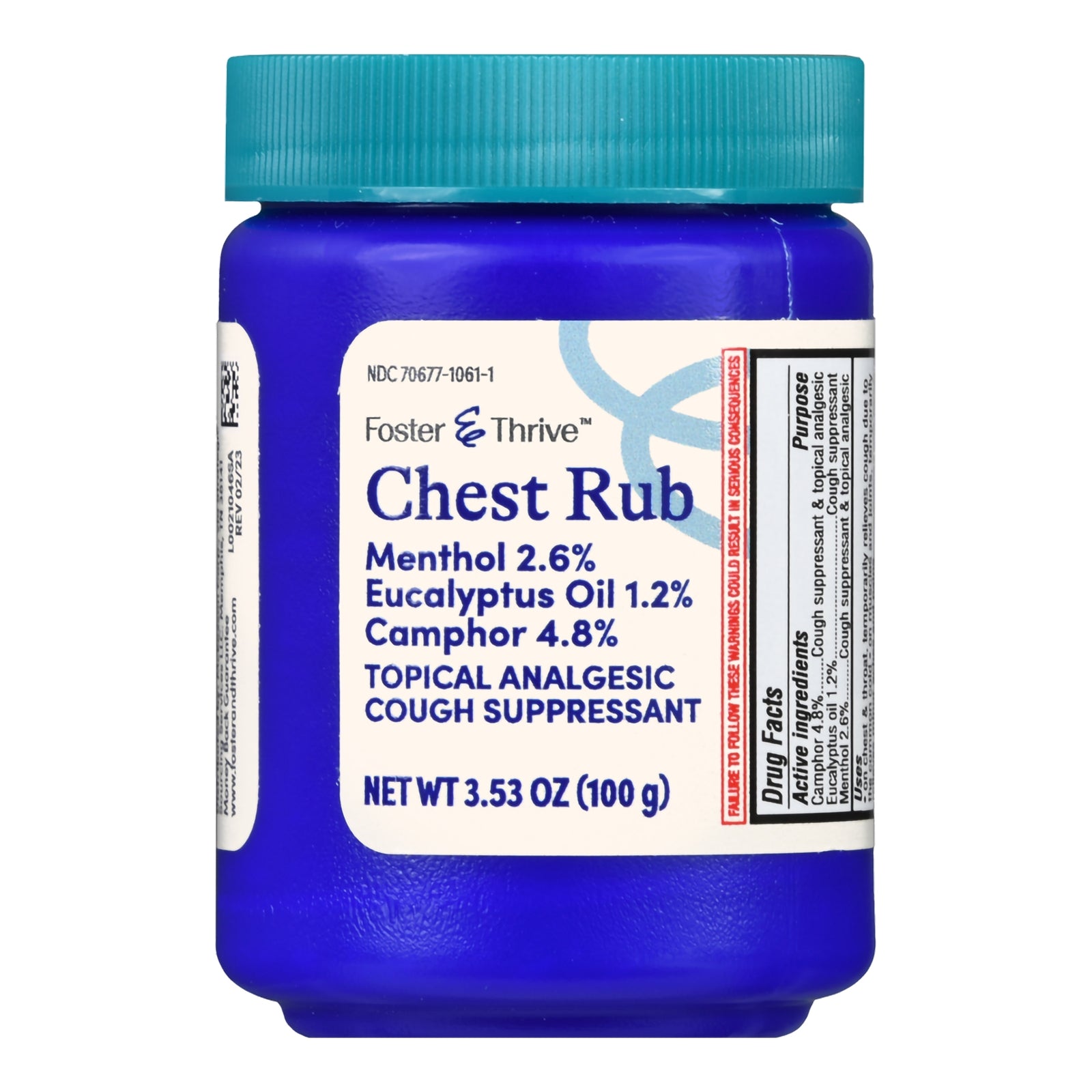Foster & Thrive Chest Rub Medicated Ointment 3.5 oz