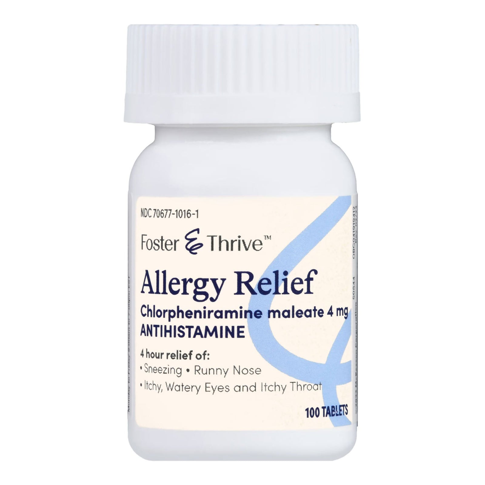 Foster & Thrive Allergy Relief 4 mg Tablets (100 Count)