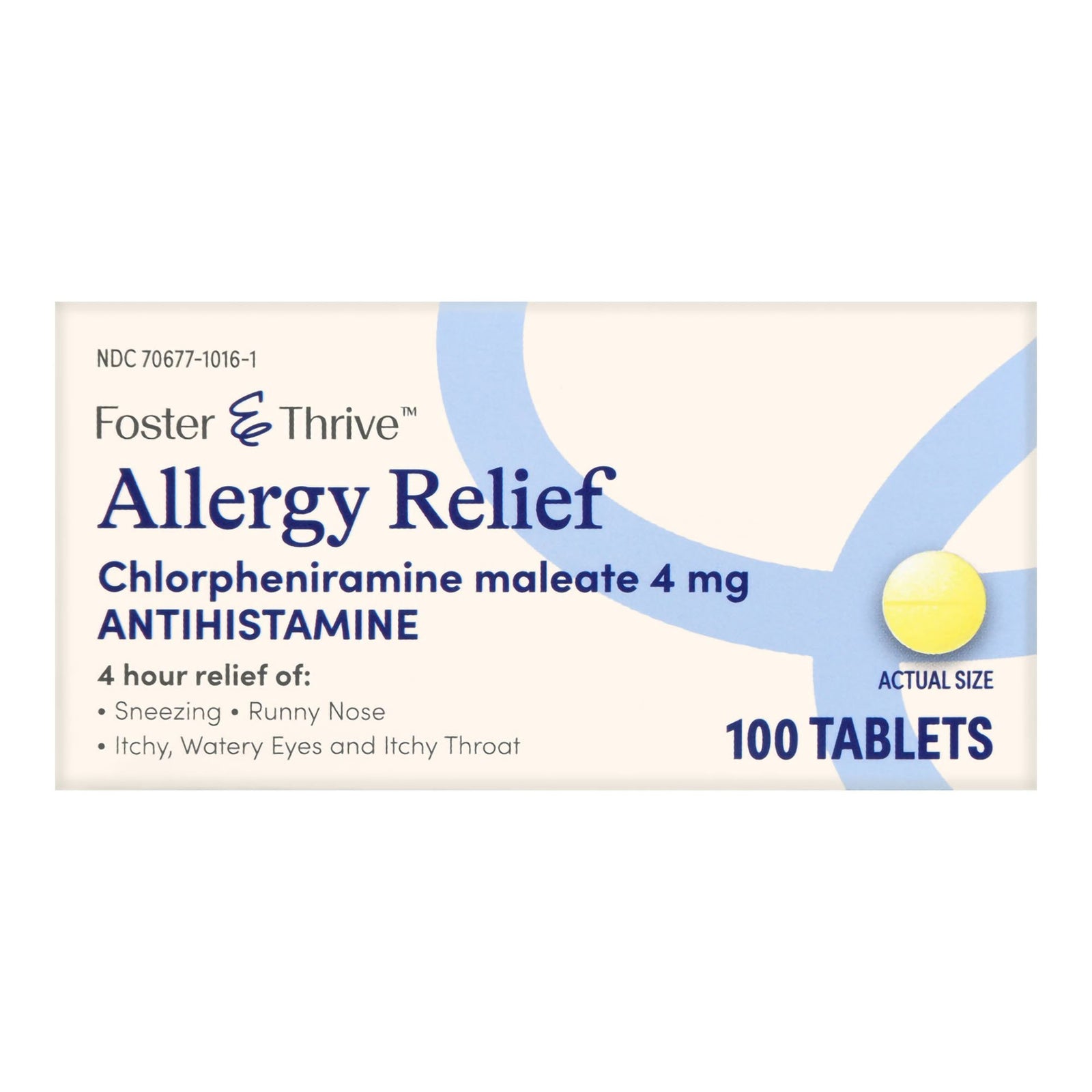 Foster & Thrive Allergy Relief 4 mg Tablets (100 Count)