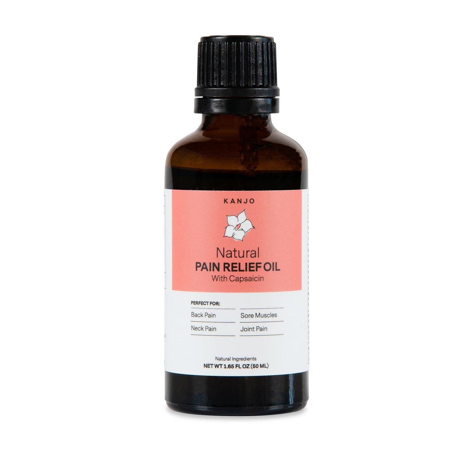 Kanjo Natural Pain Relief Oil with Capsaicin, 1.65 fl oz