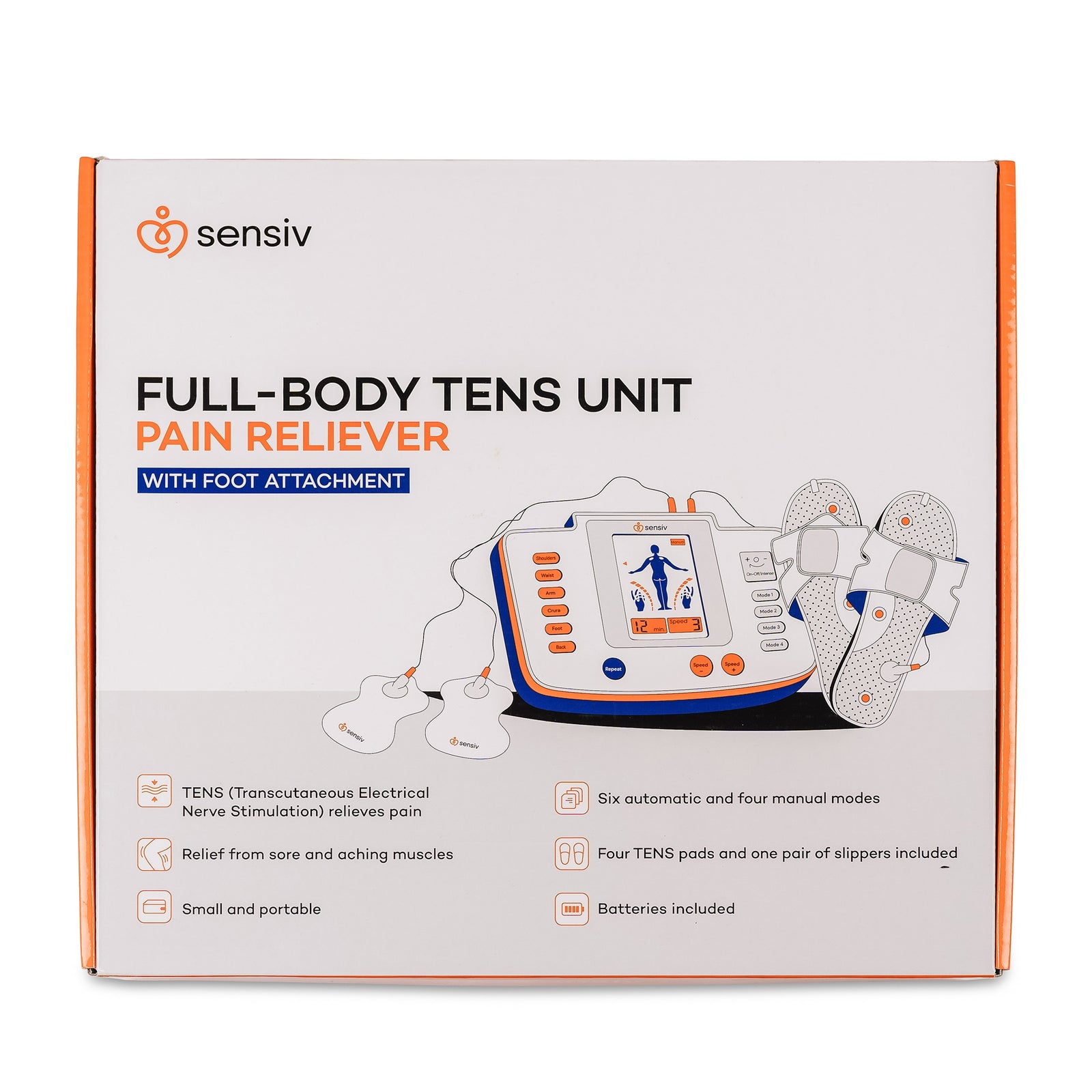 Sensiv Full-Body TENS Unit with Foot Attachment