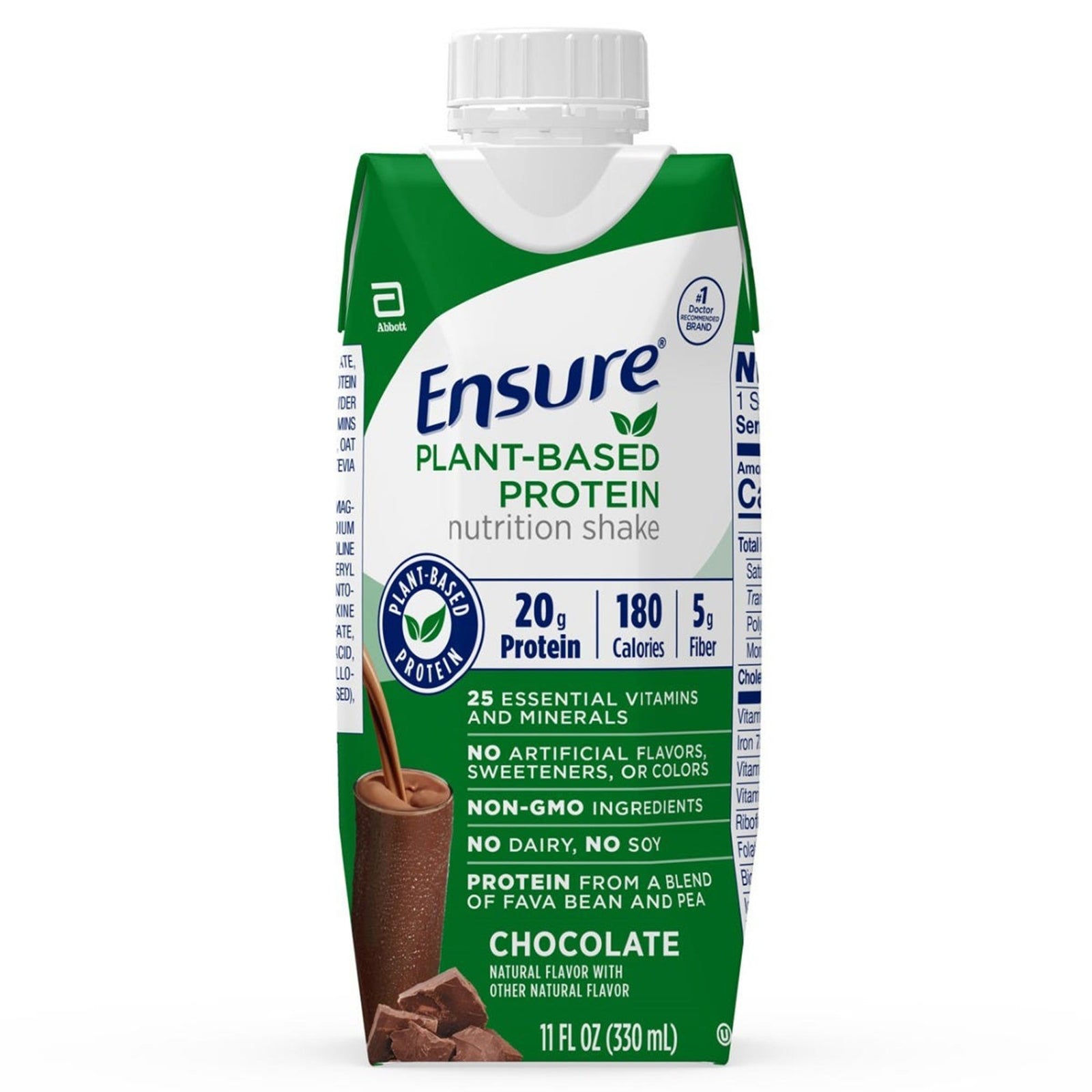 Ensure Plant Based Protein Nutrition Shake Chocolate Flavor 11 oz.