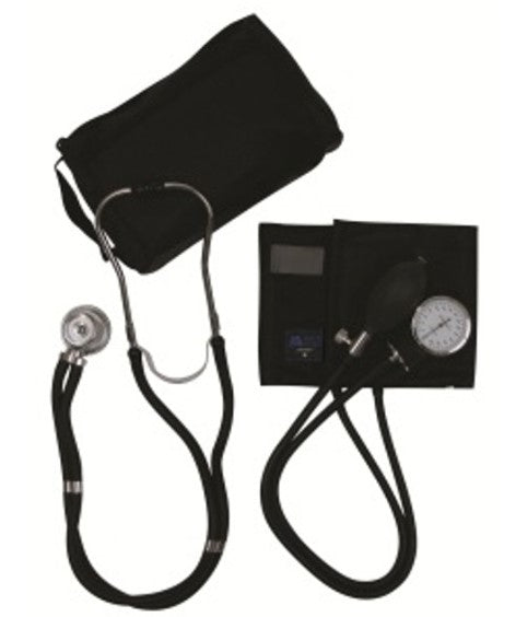 Teal MatchMates Dual Head Sprague Stethoscope with Palm Aneroid Blood Pressure Kit