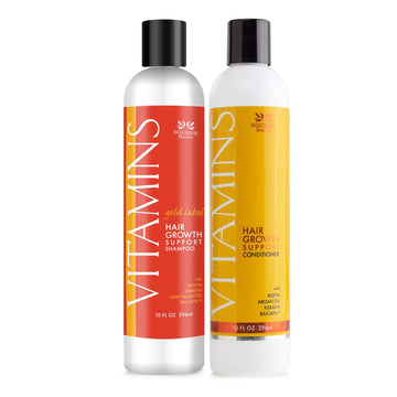 Nourish Beauté Premium Vitamins Hair Growth Support Shampoo and Conditioner 10 oz