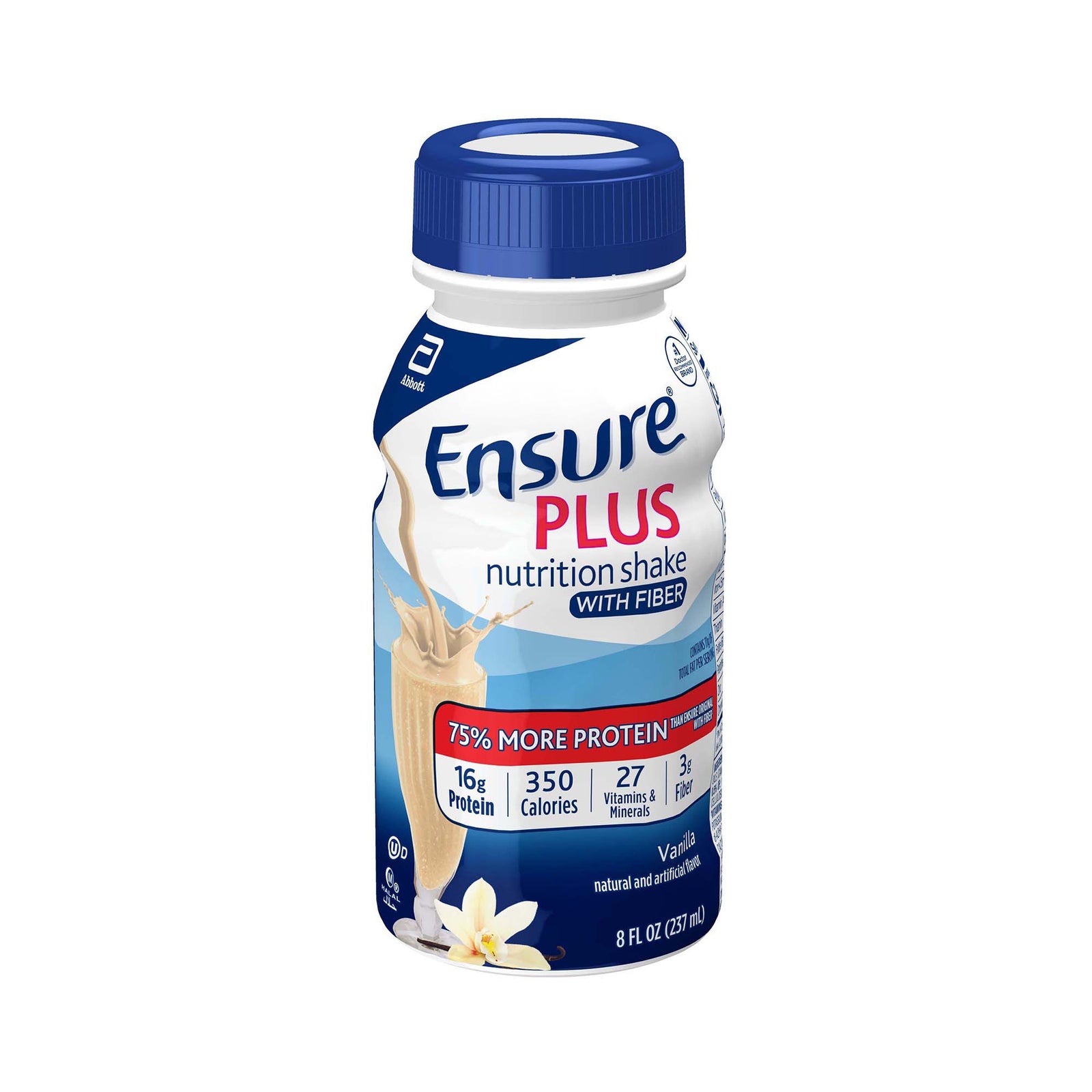 Ensure Plus Vanilla Nutrition Shake with Fiber, 8 oz