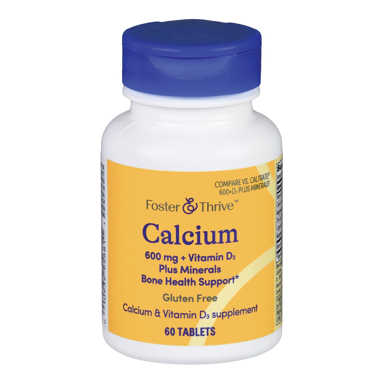 Foster & Thrive Calcium Vitamin D 600 mg Strength Joint Health Supplement