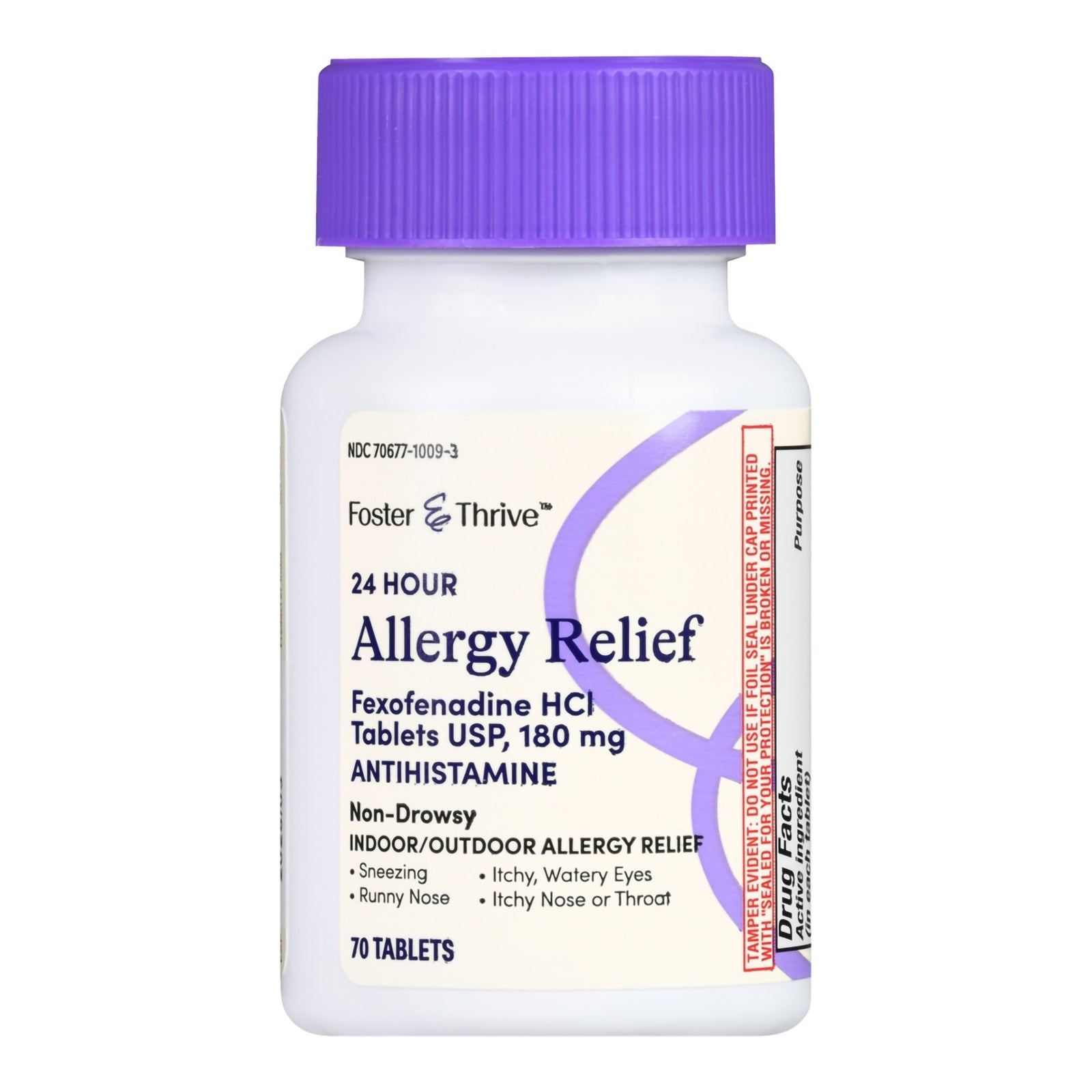 Foster & Thrive™ Allergy Relief 180 mg Fexofenadine HCl Tablets, 70 per Bottle