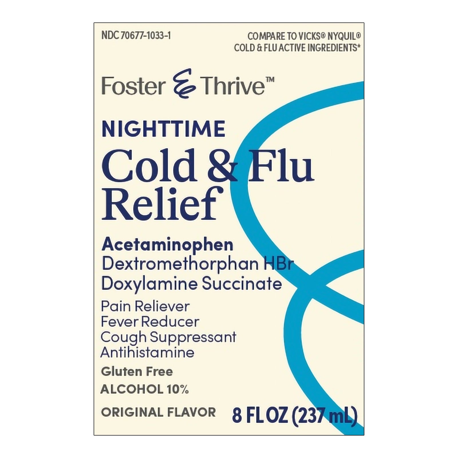 Foster & Thrive™ Nite Time Cold & Flu Liquid Cherry Flavor 12 oz