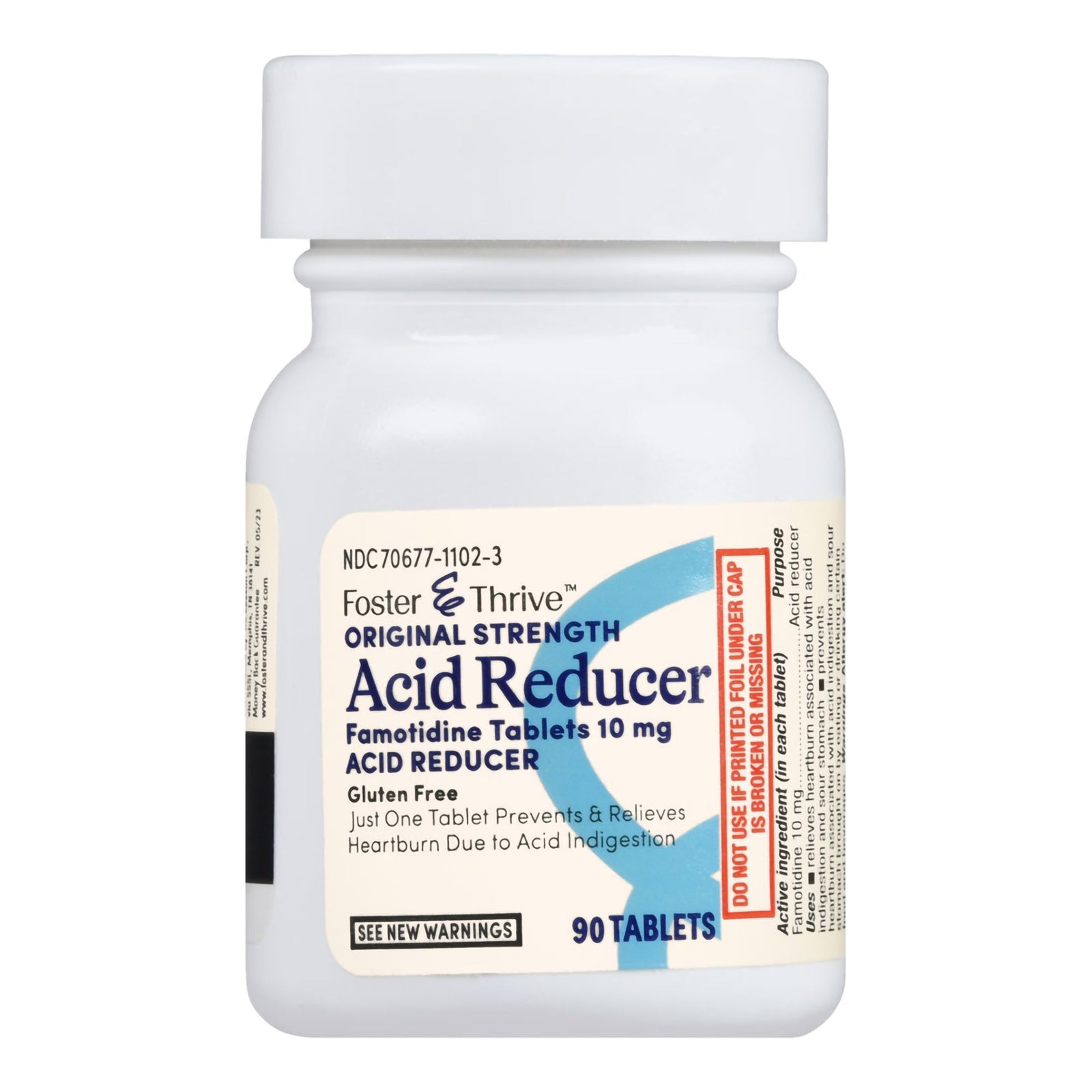 Foster & Thrive™ Acid Reducer Famotidine 10 mg Tablets 90 per Box