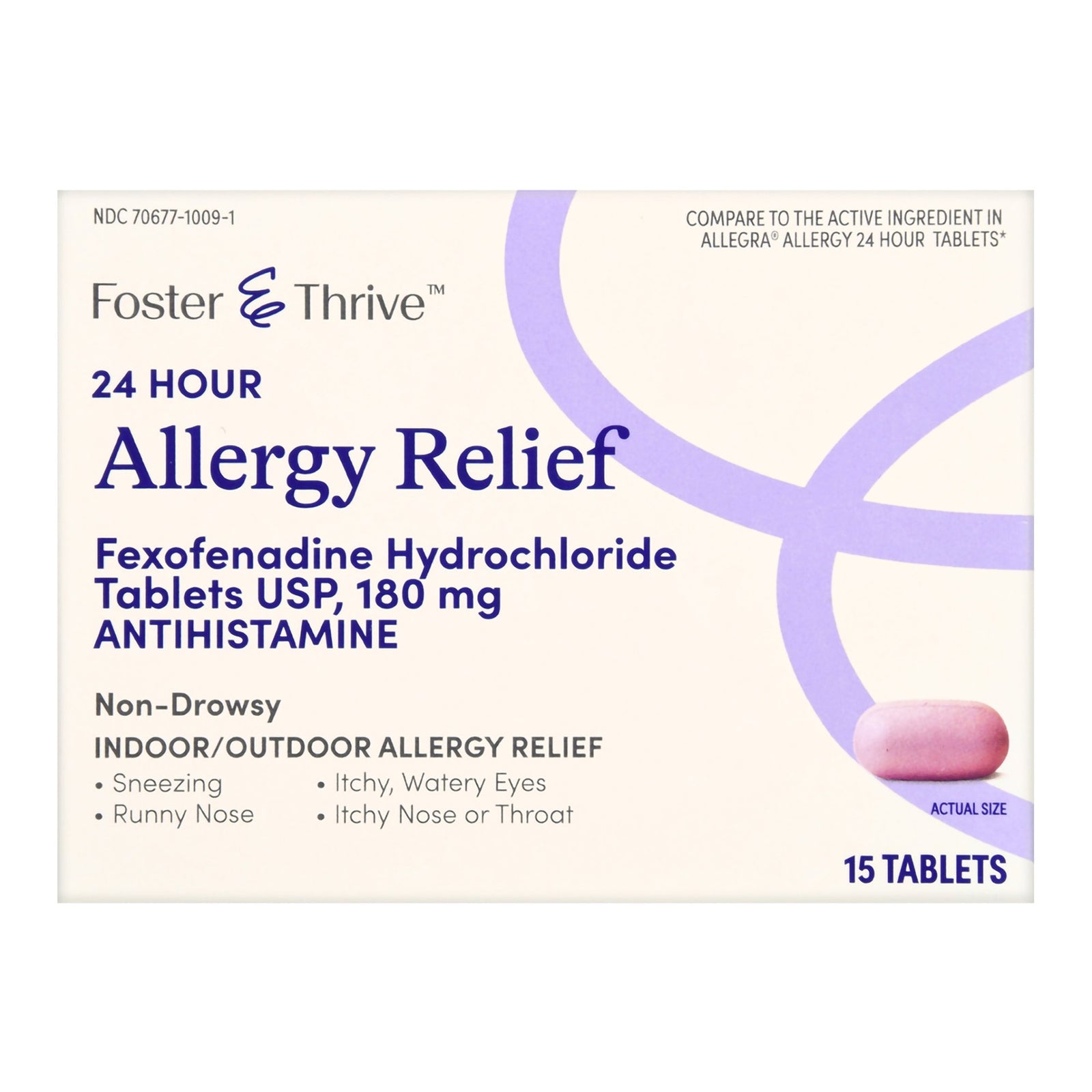 Foster & Thrive™ Allergy Relief 180 mg Fexofenadine Tablets