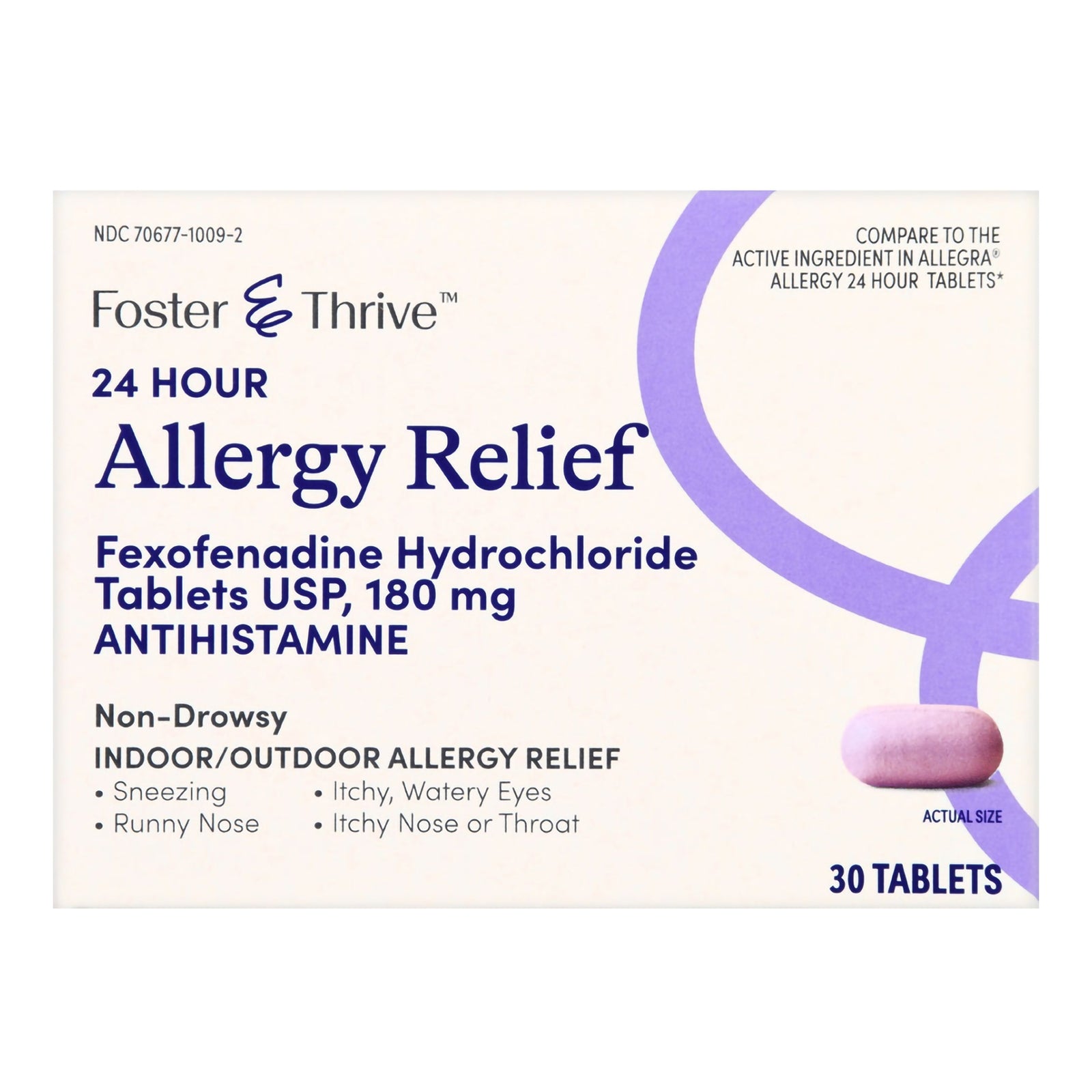 Foster & Thrive™ Allergy Relief 180 mg Fexofenadine Tablets