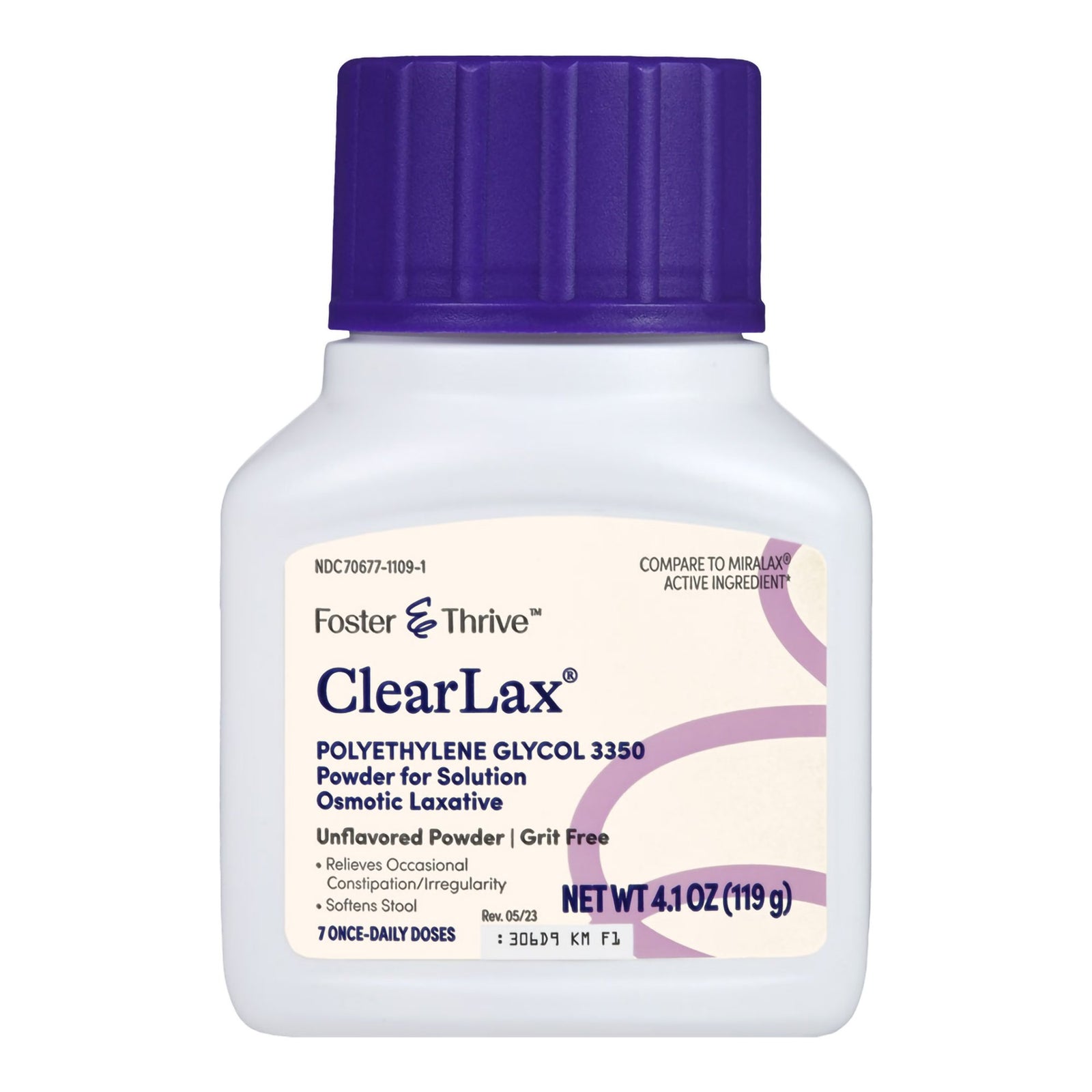 Foster & Thrive Polyethylene Glycol 3350 Laxative Powder 4.1 oz