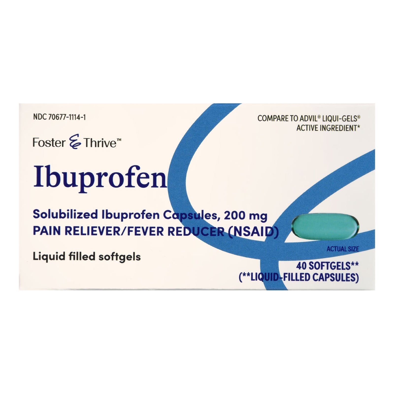 Foster & Thrive Ibuprofen 200 mg Capsules