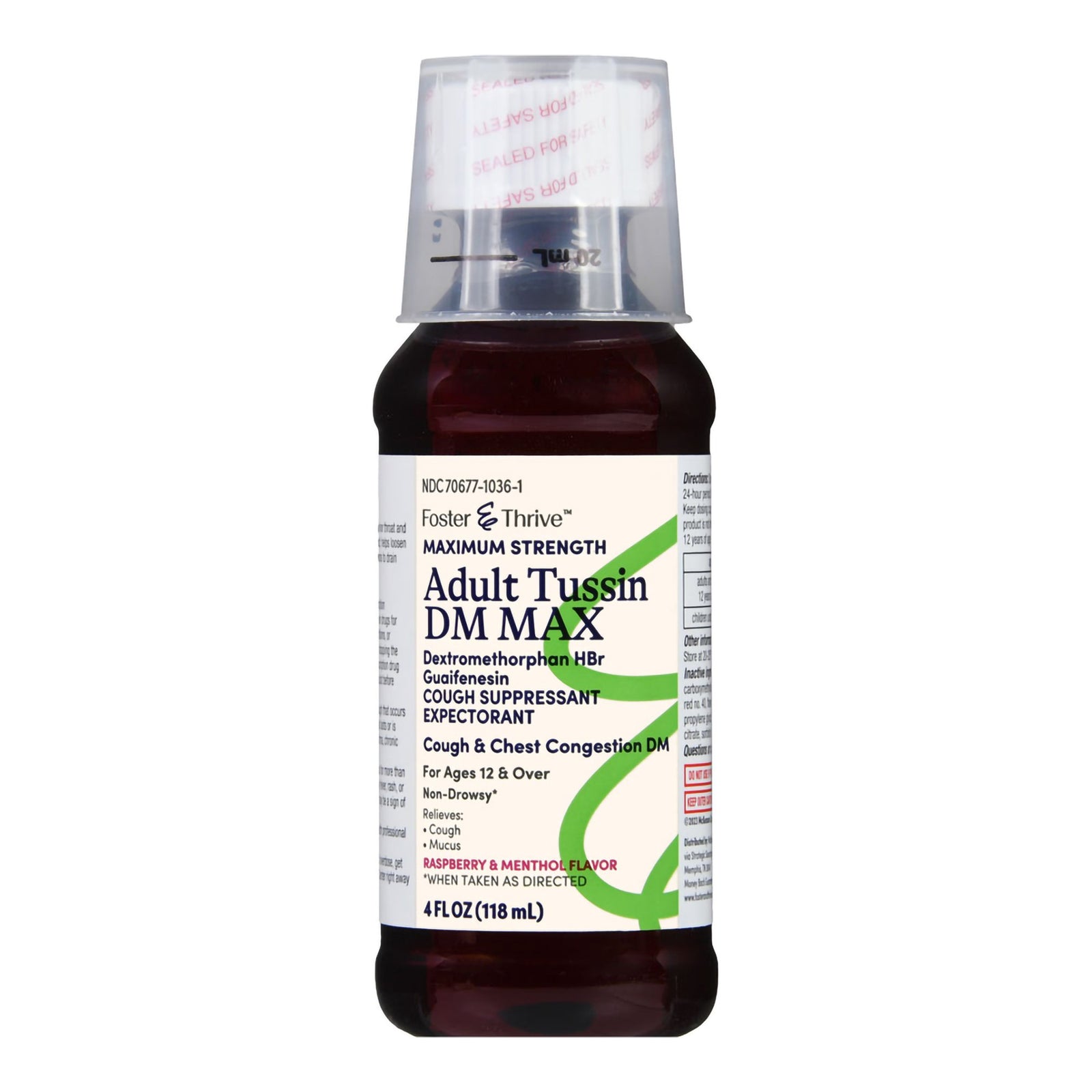 Foster & Thrive Adult Tussin DM Max Cough & Chest Congestion Liquid 4 oz