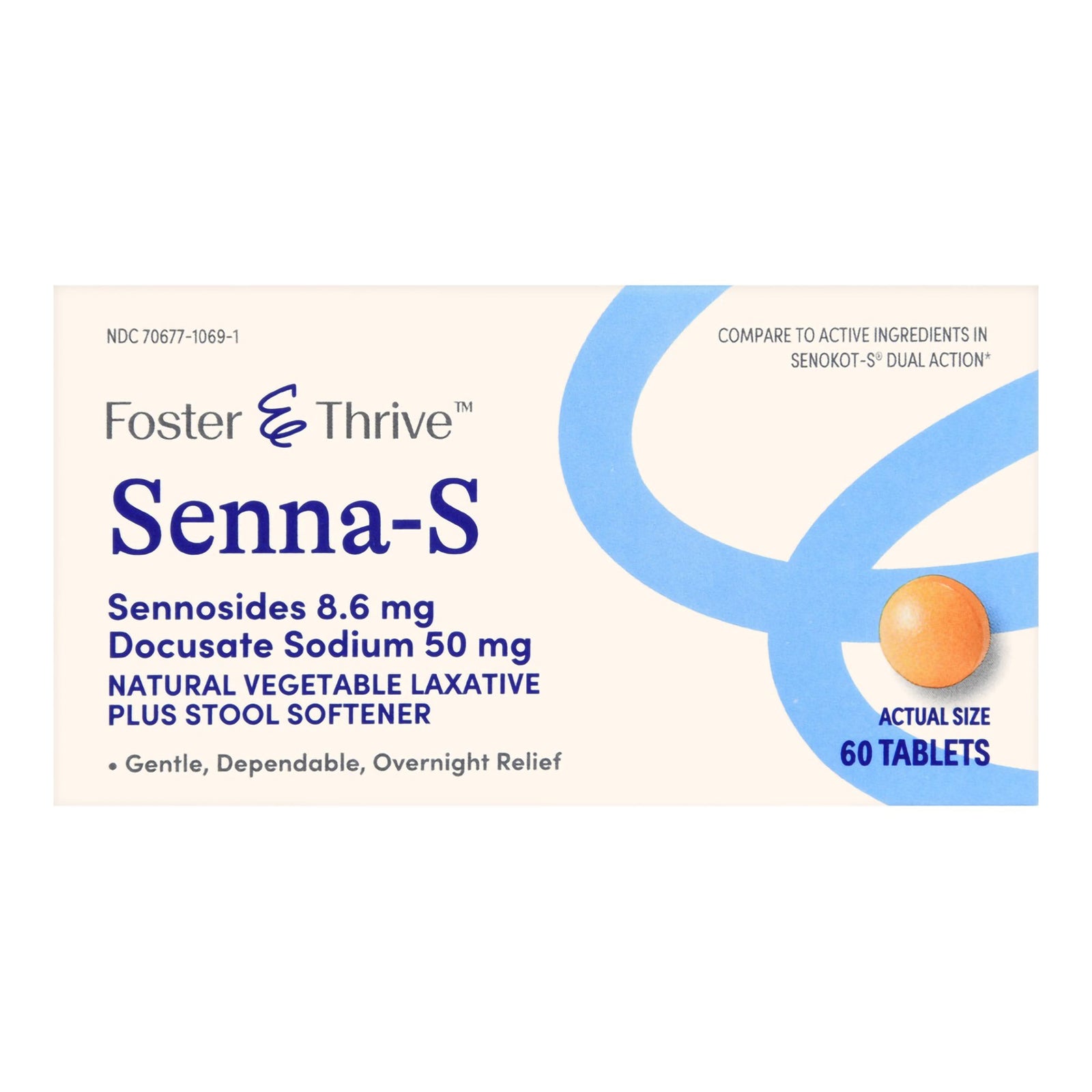Foster & Thrive Stool Softener with Laxative Tablets