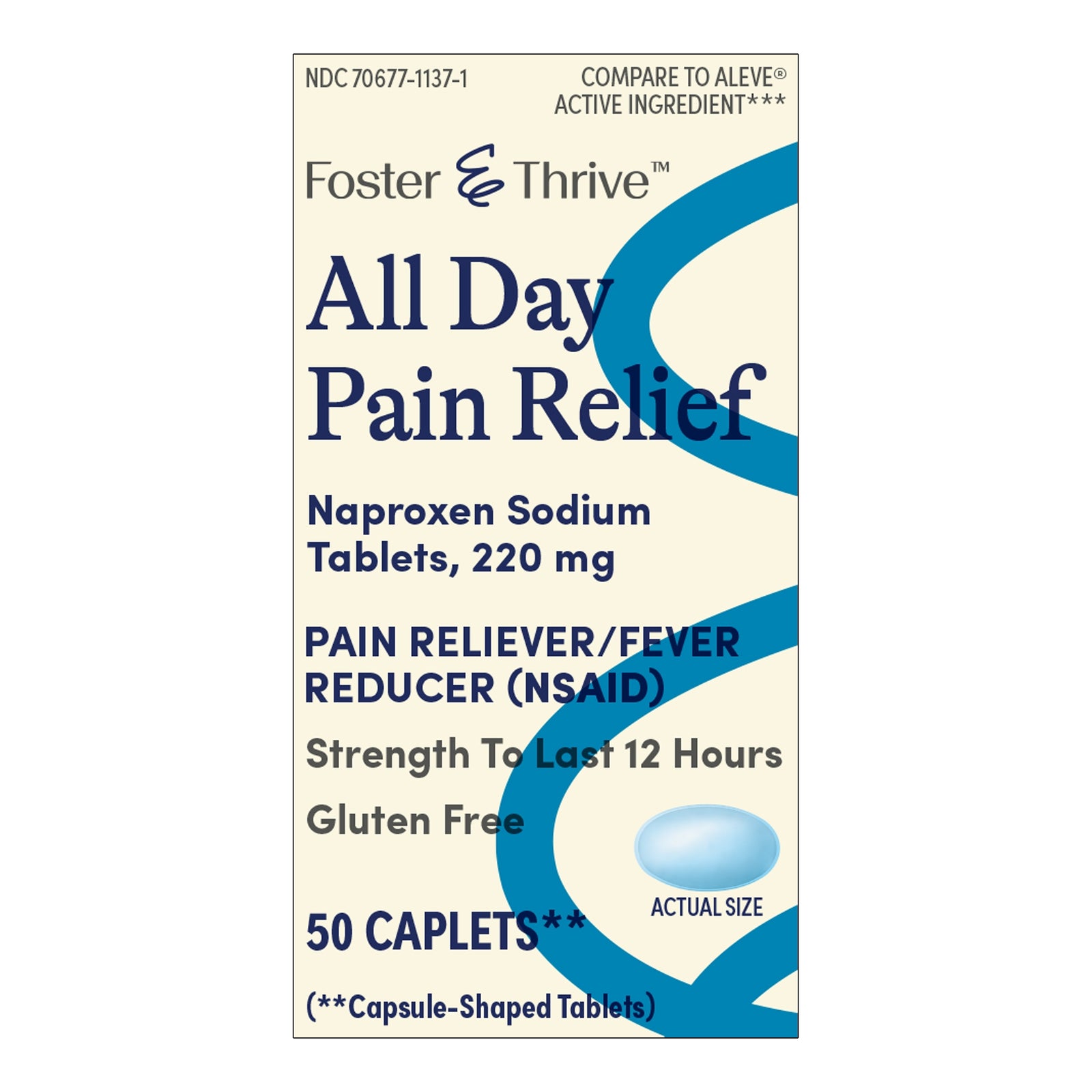 Foster & Thrive Naproxen Sodium Tablets 220 mg, 50 per Bottle