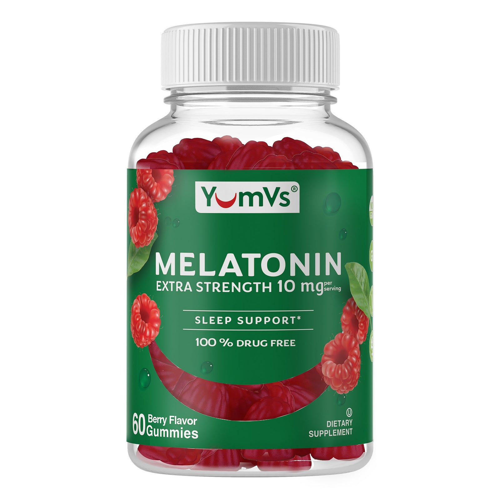 Natural Sleep Aid YumVs 60 per Bottle Gummy 10 mg Strength